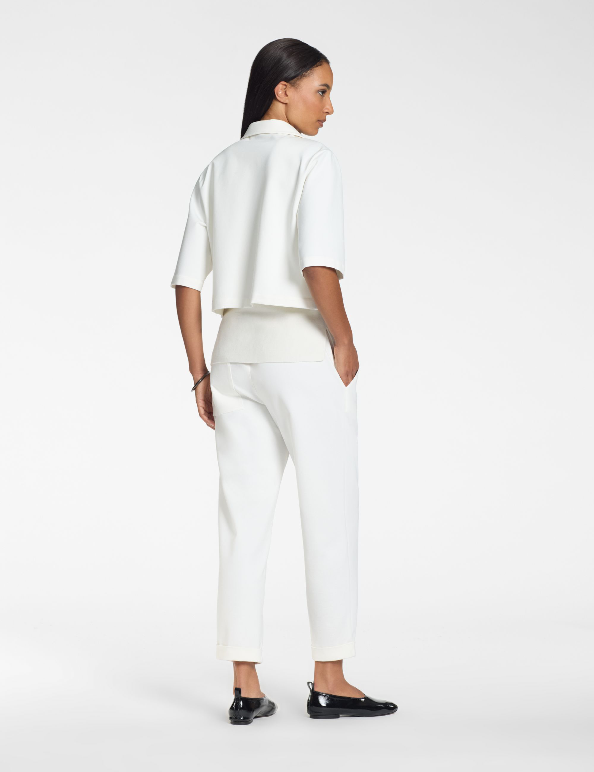 Veste Courte — Jersey Léger — Craie