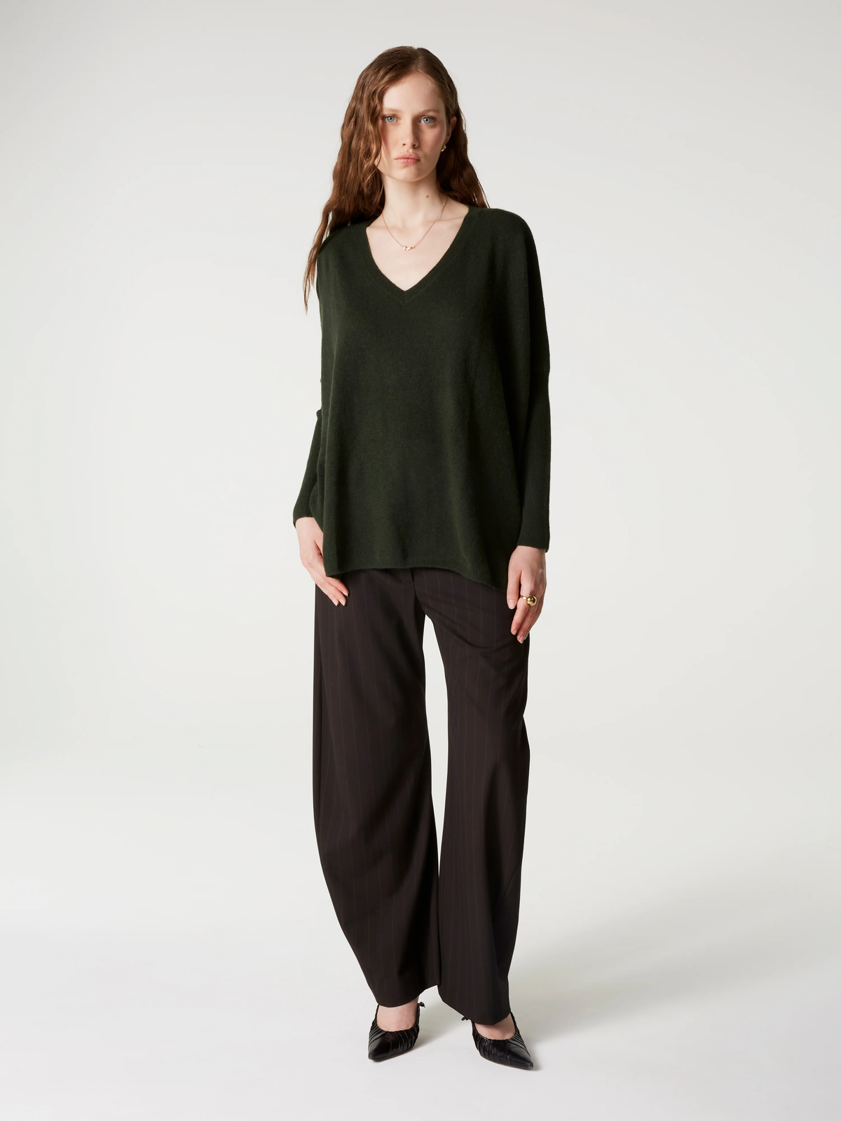 PULL PONCHO CAMILLE - DARK ARTICHOKE