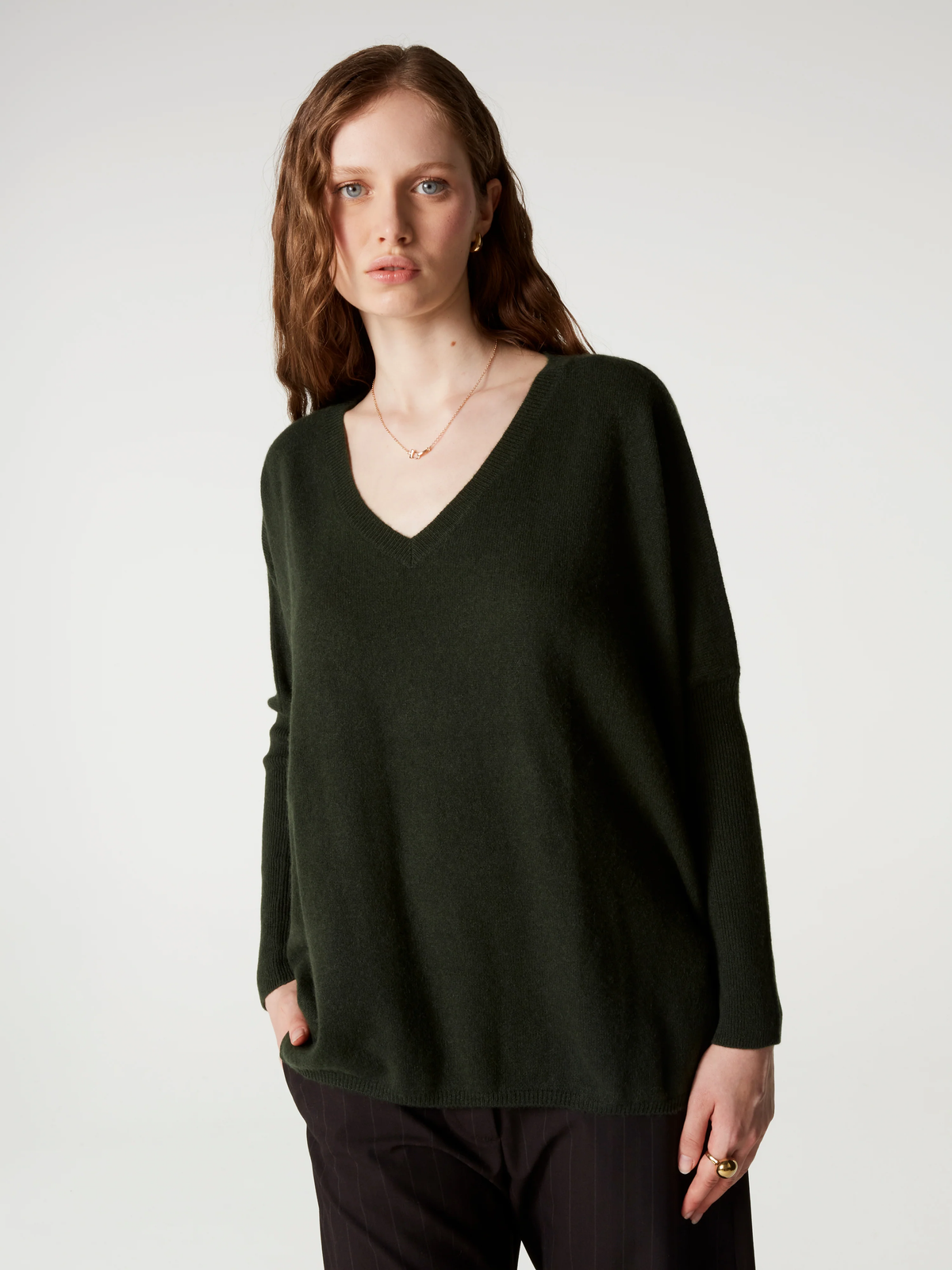 PULL PONCHO CAMILLE - DARK ARTICHOKE