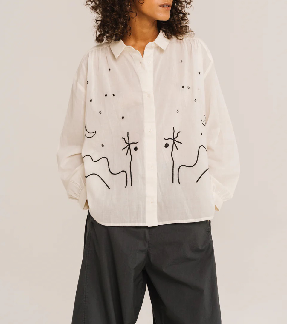 ALI CASA - CHEMISE - VOILE DE COTON BRODÉE
