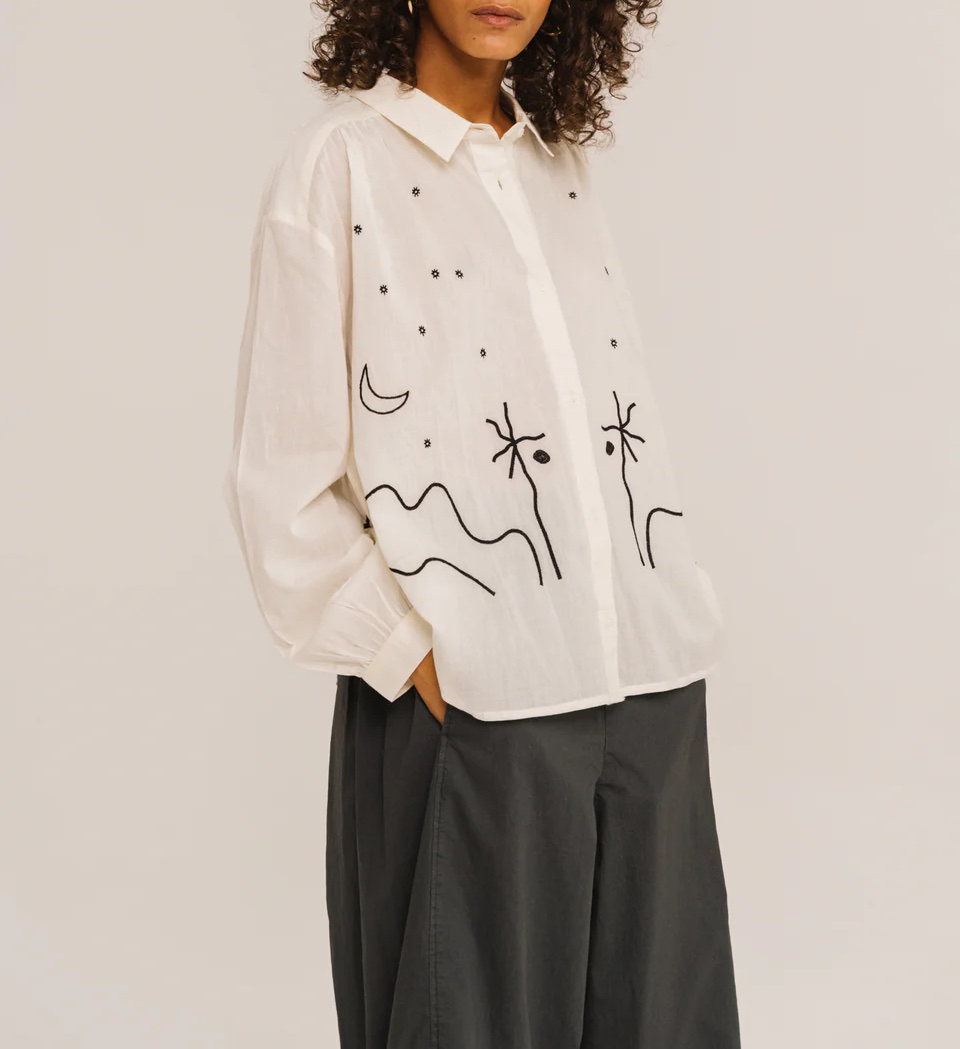 ALI CASA - CHEMISE - VOILE DE COTON BRODÉE