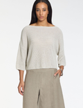 Pull Manches 3/4 — Effet 3D — Lin