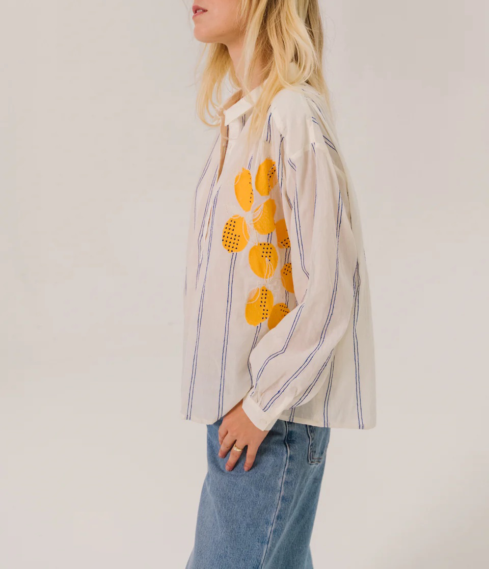 Ali Limone – Chemise - Voile de coton brodé