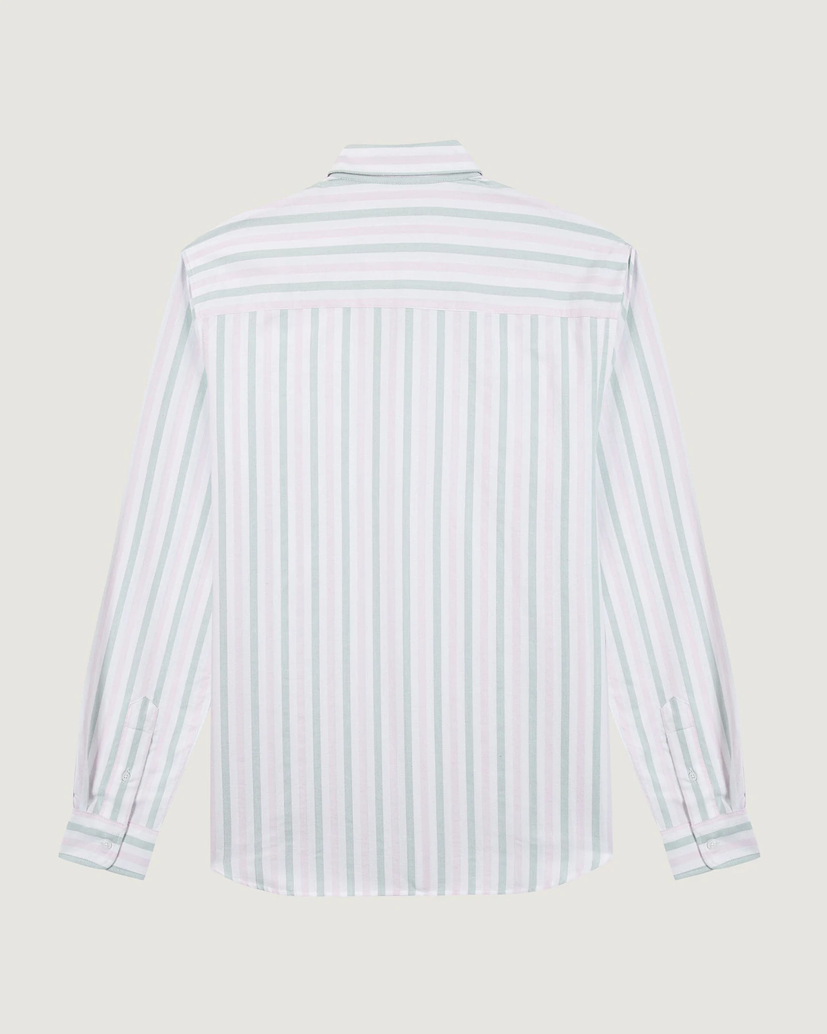 "Chemise Bonne Graine Cardin ""coton gratte"" — Oxford Br Green Pink"