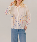 ALI PIVOINE - Chemise - Voile de coton brodé