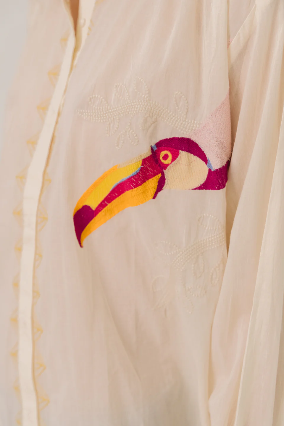 ALI PELICANA - CHEMISE  - Voile de coton brodé