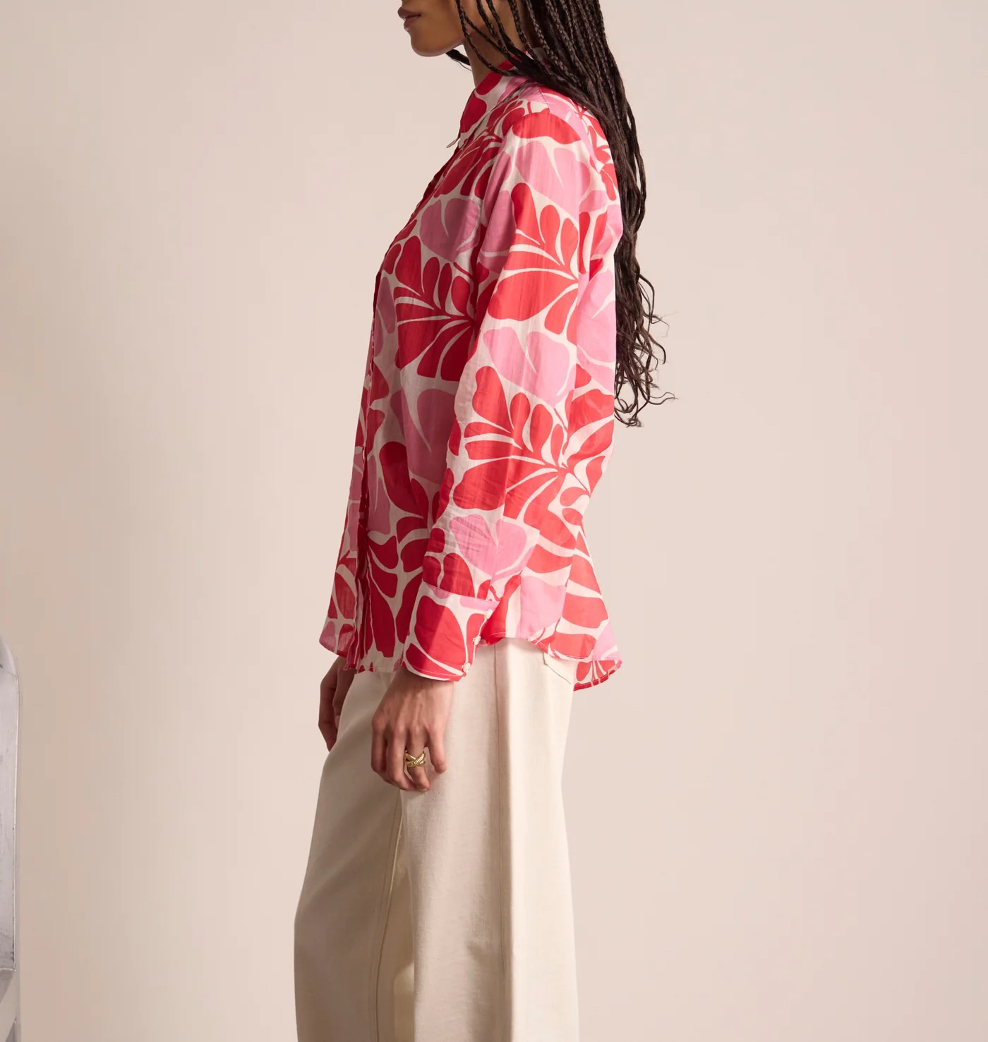 Chemise Maureena – Red Pink (imprimée)