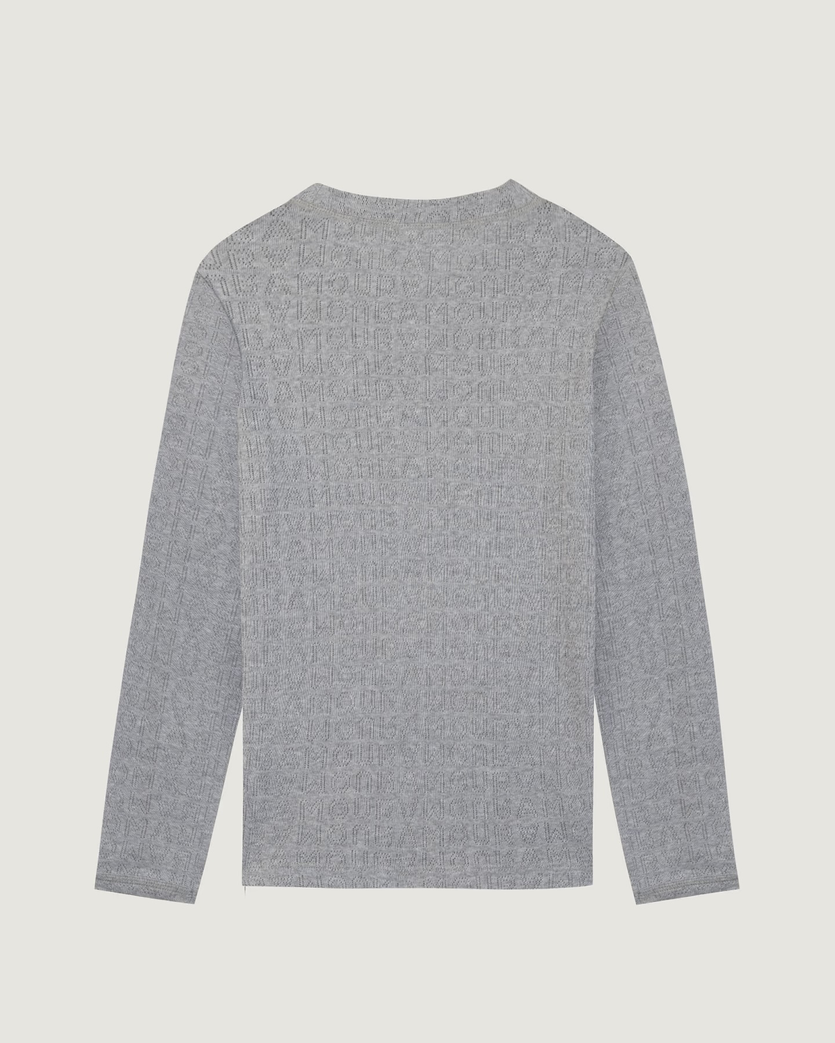 T-shirt Folies Pointelle Patch Cœur — Light Heather Grey