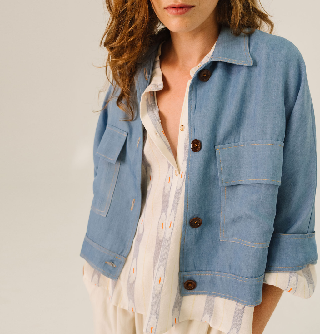 Chemise Etienne – Indigo (esprit veste)