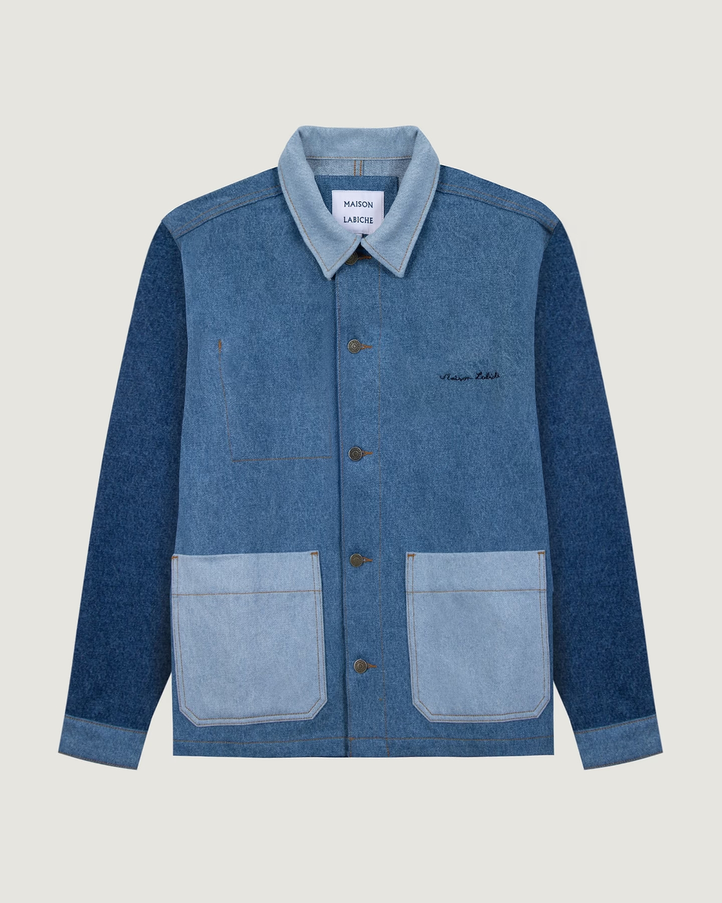 Veste Sébasto — En Jeans Patchwork — Bleu