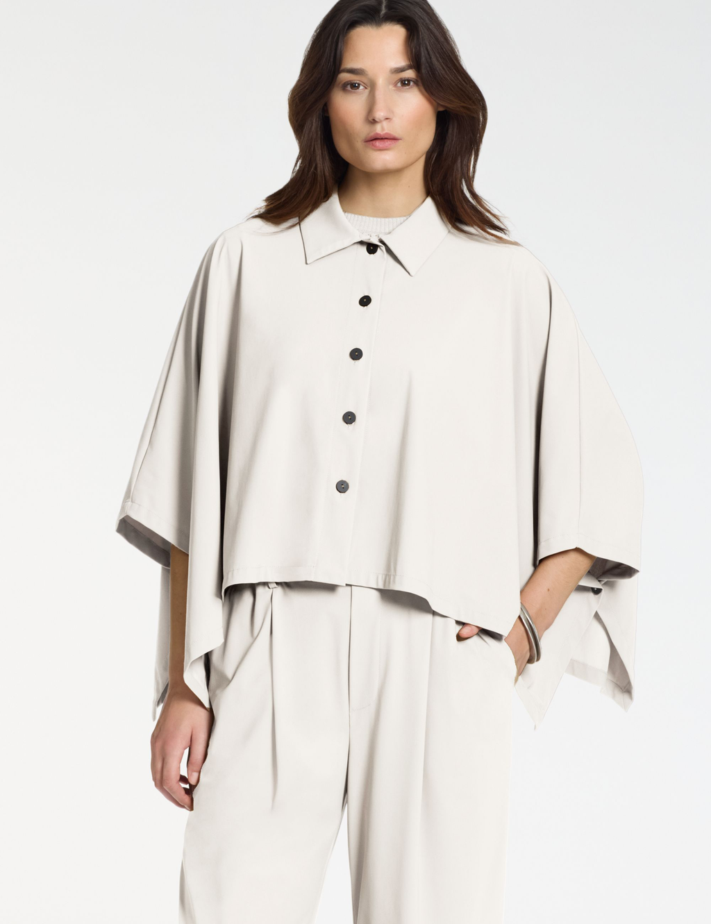 Chemise Poncho — Tissu Techno — Lin