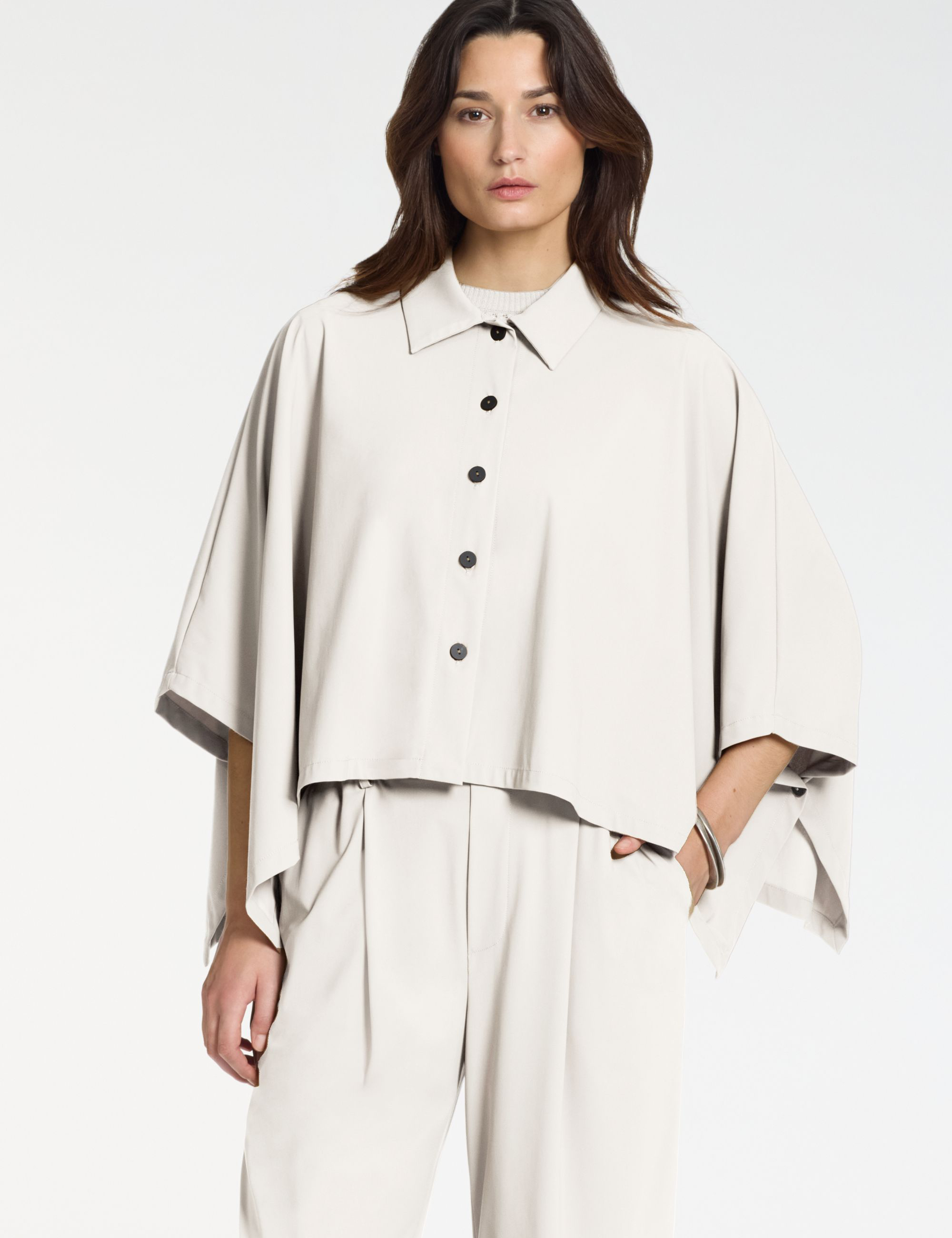 Chemise Poncho — Tissu Techno — Lin