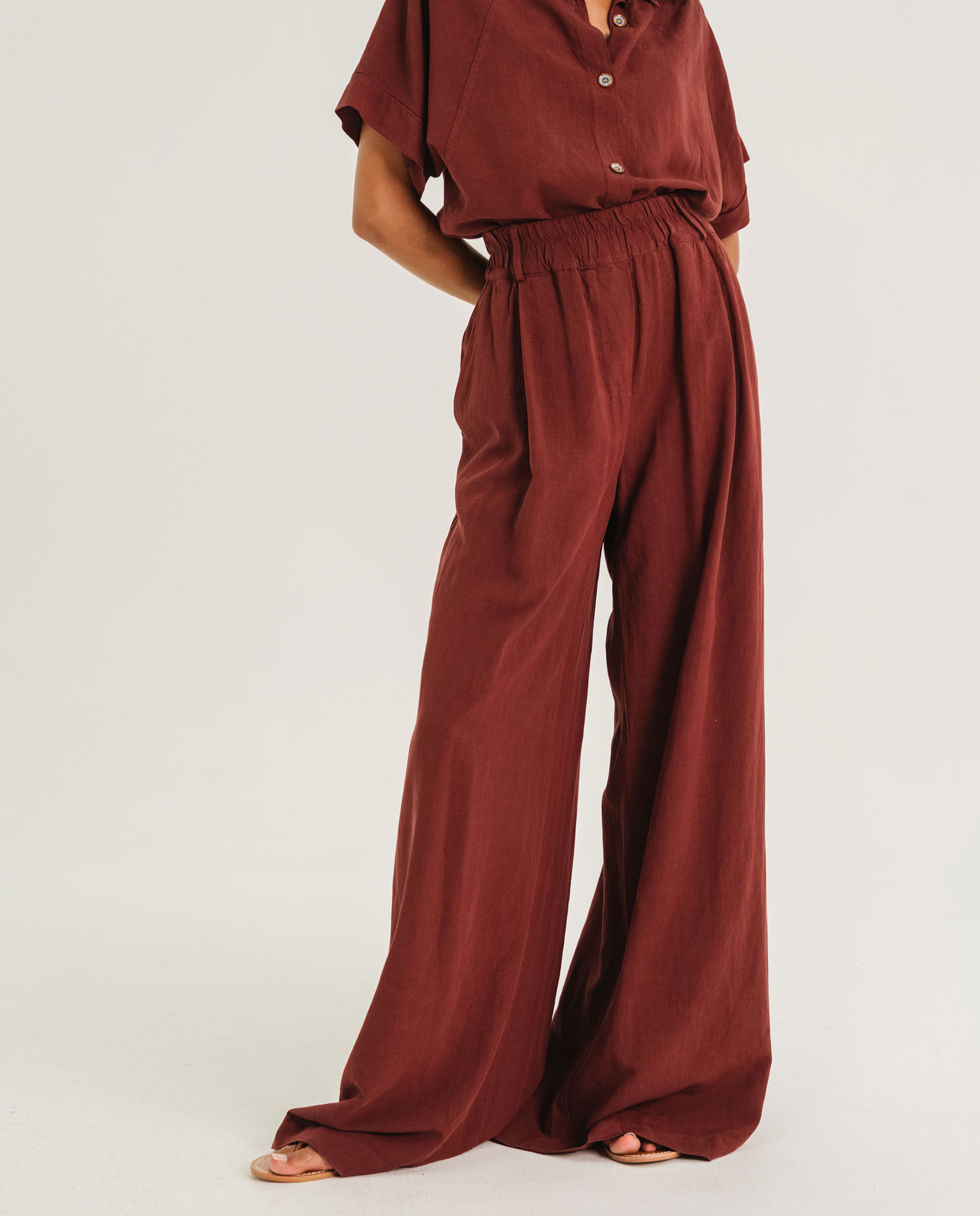 Pantalon Ediz – Amarante