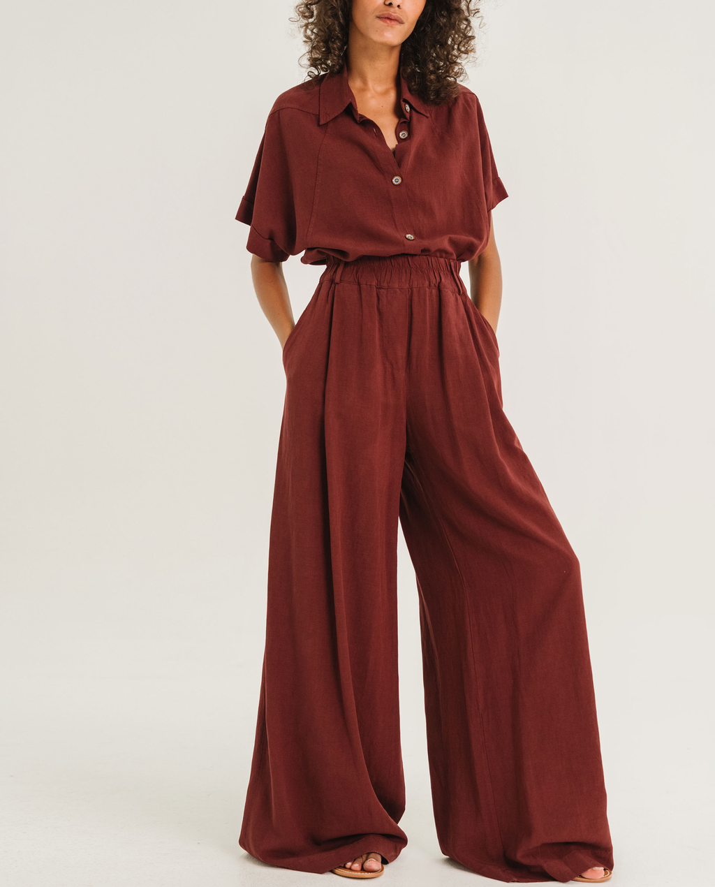 Pantalon Ediz – Amarante