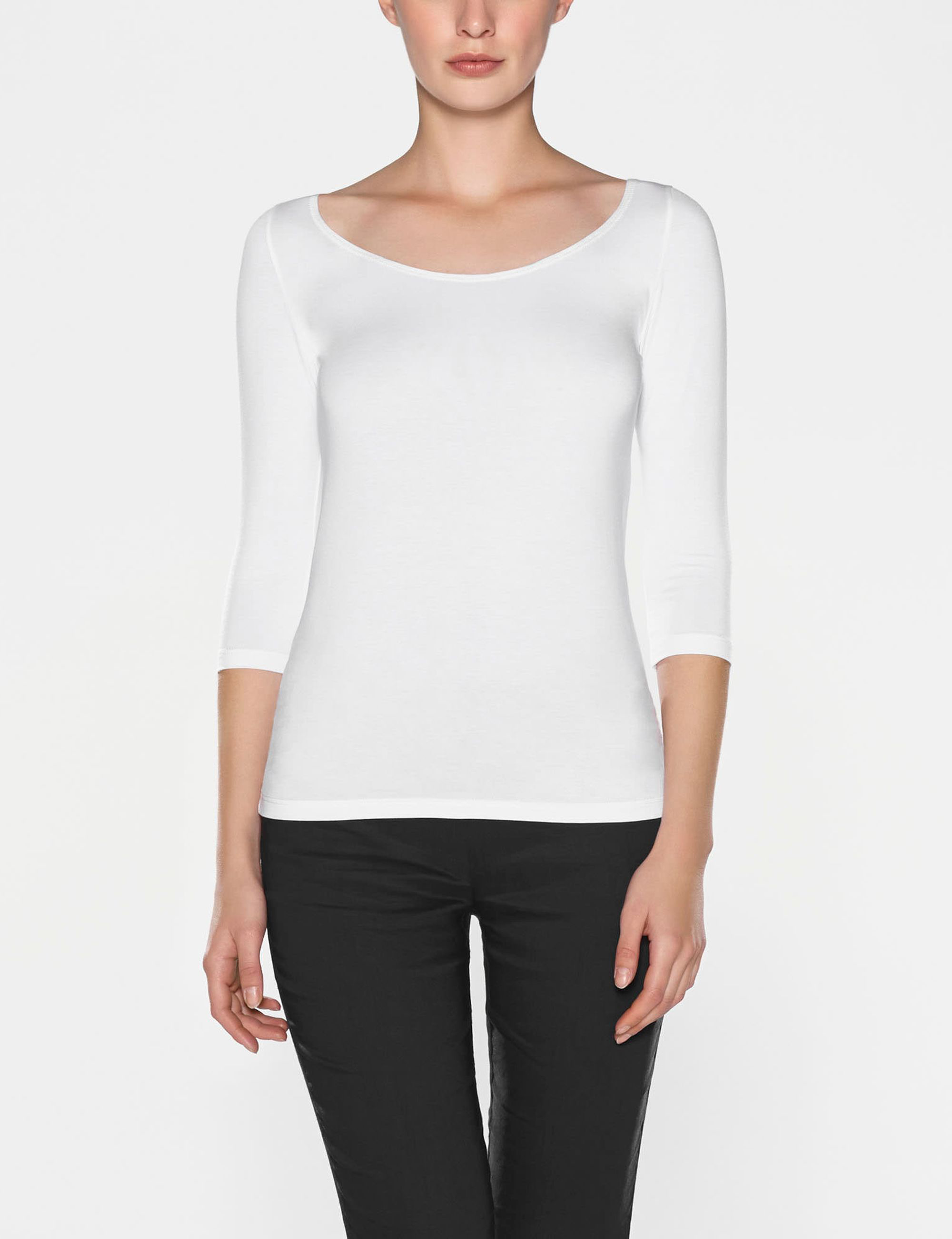 T-shirt Aleisha — Stretch Modal — Blanc