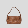LUCIE - SAC CUIR TRESSE - TAN