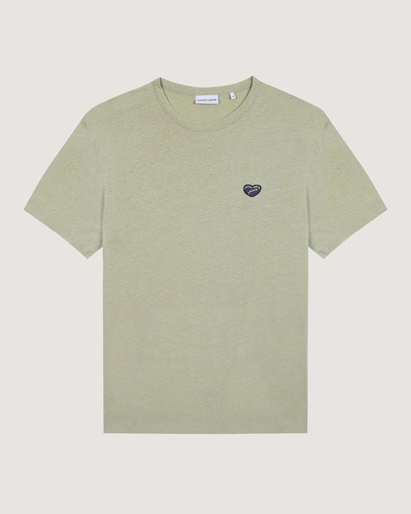 T-shirt Villier Patch Cœur — Agate Grey
