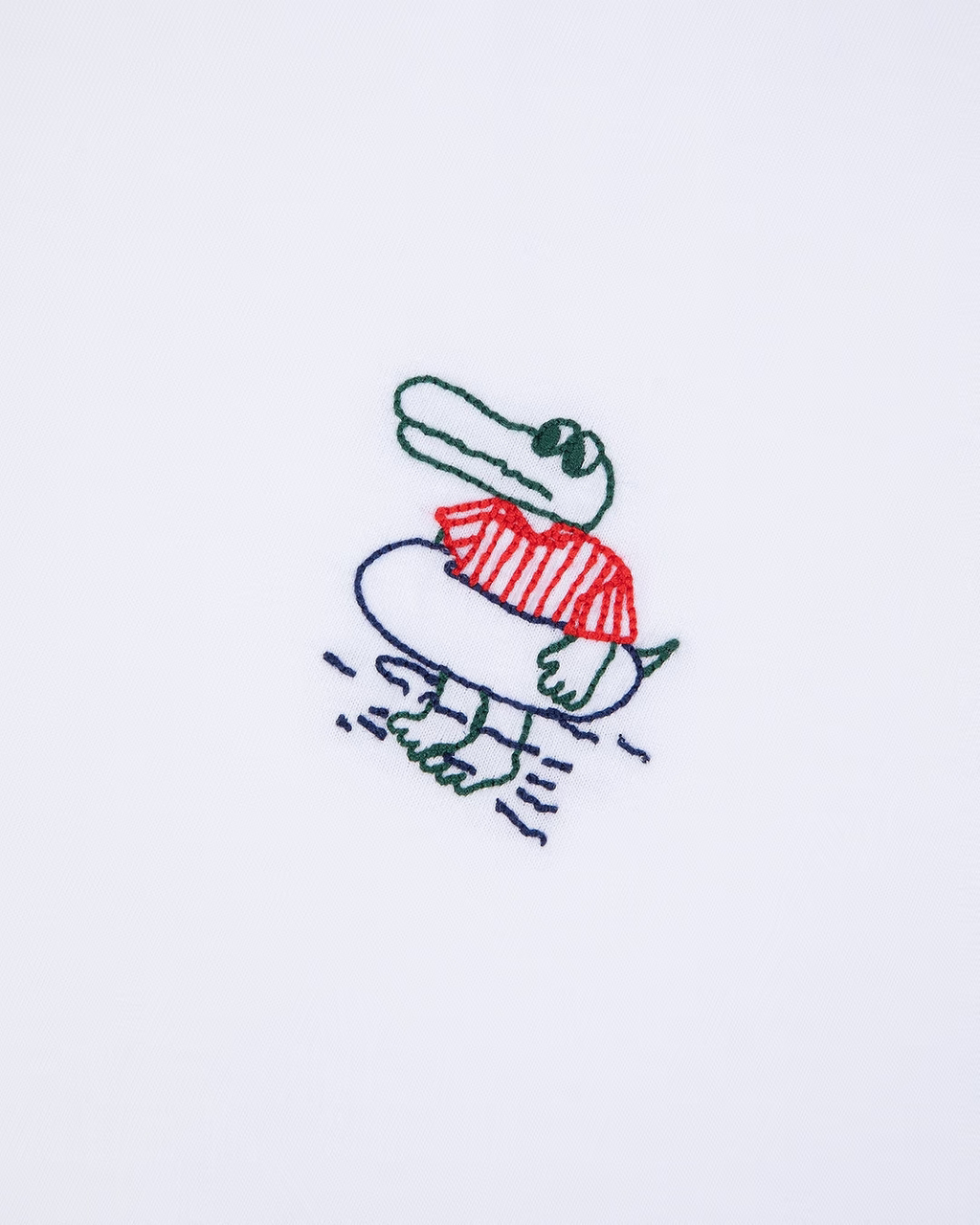 T-shirt Popincourt Croco Buoy — Blanc
