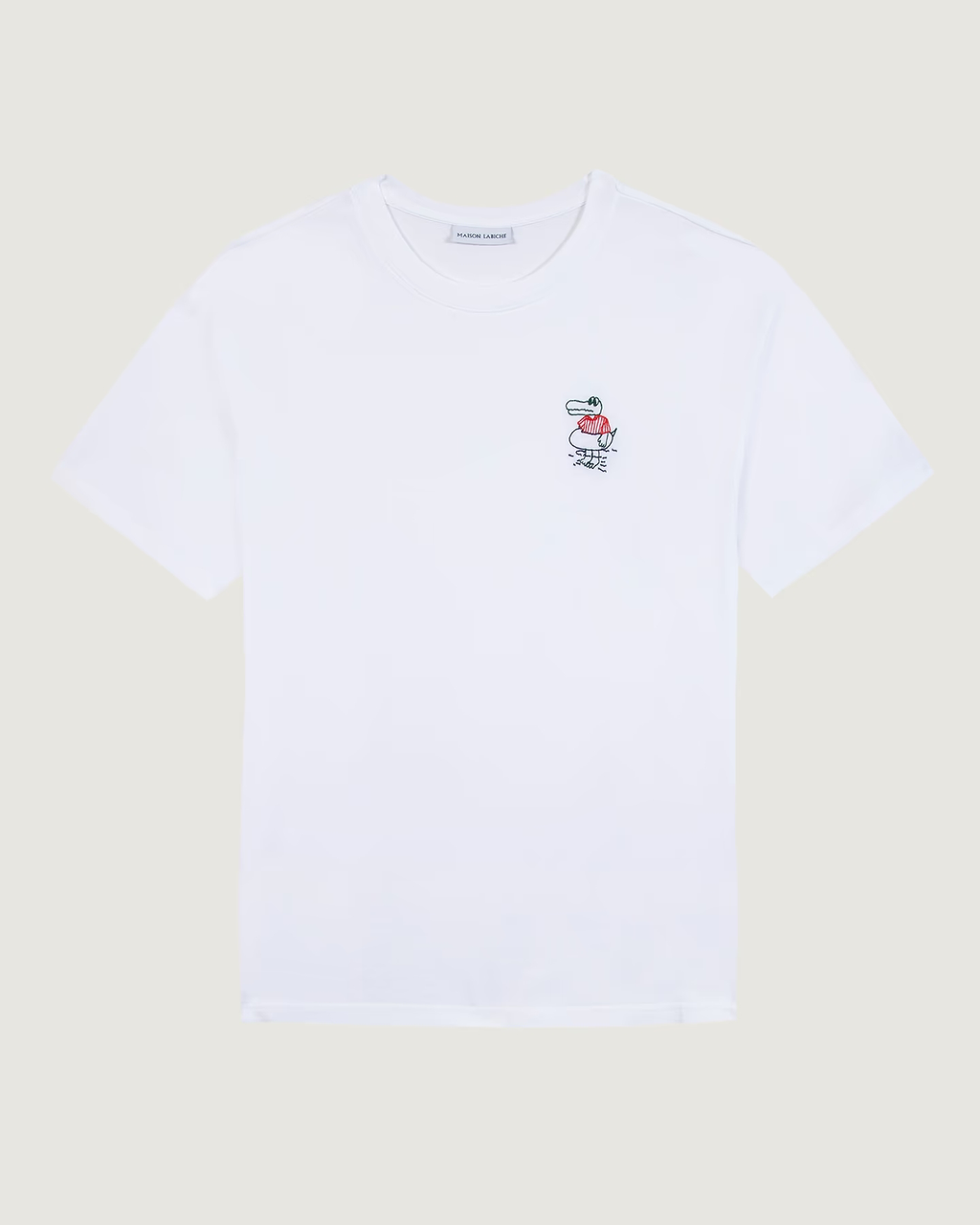 T-shirt Popincourt Croco Buoy — Blanc