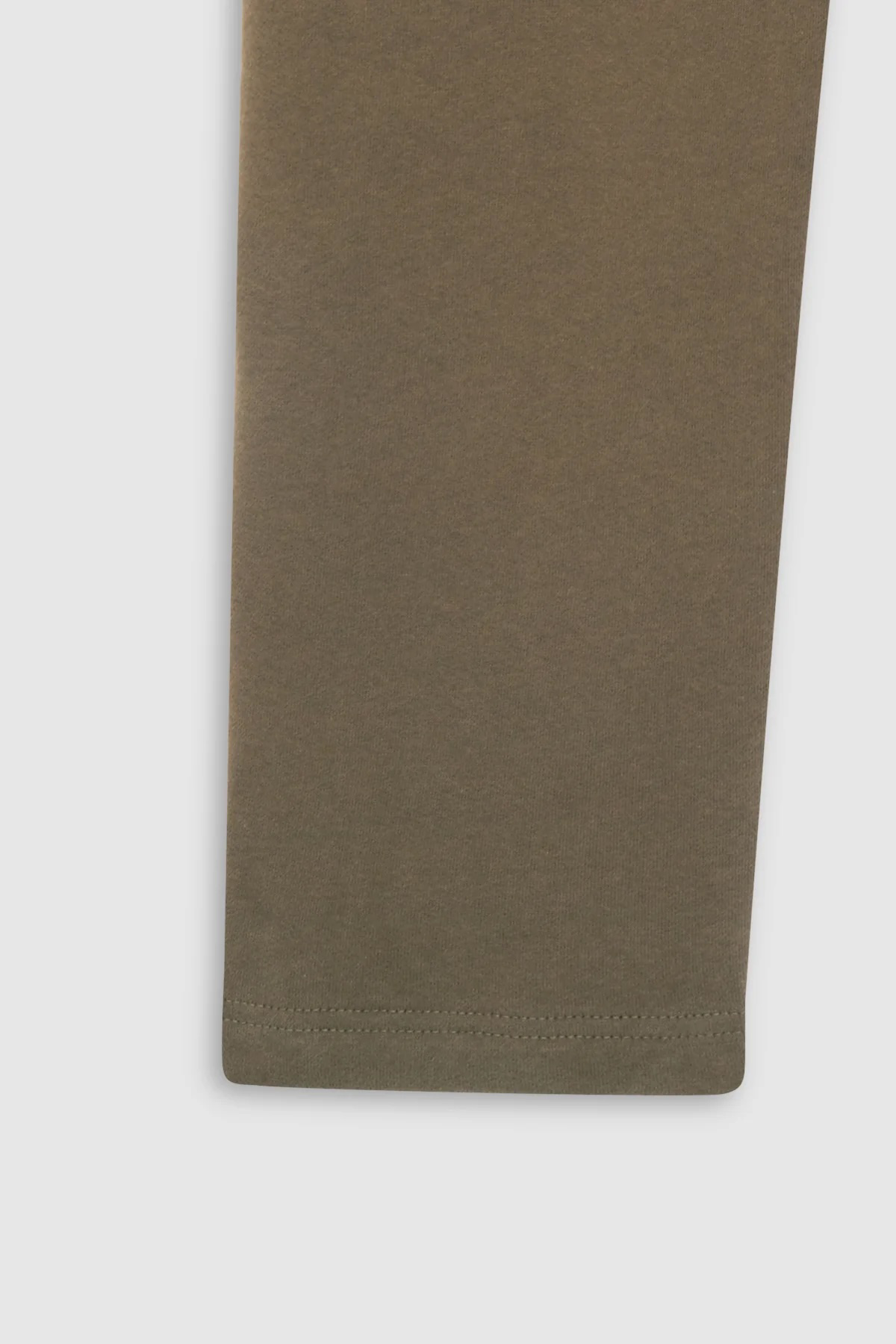 ICONIC STRAIGHT — Pantalon coupe droite en molleton - Dark Earth