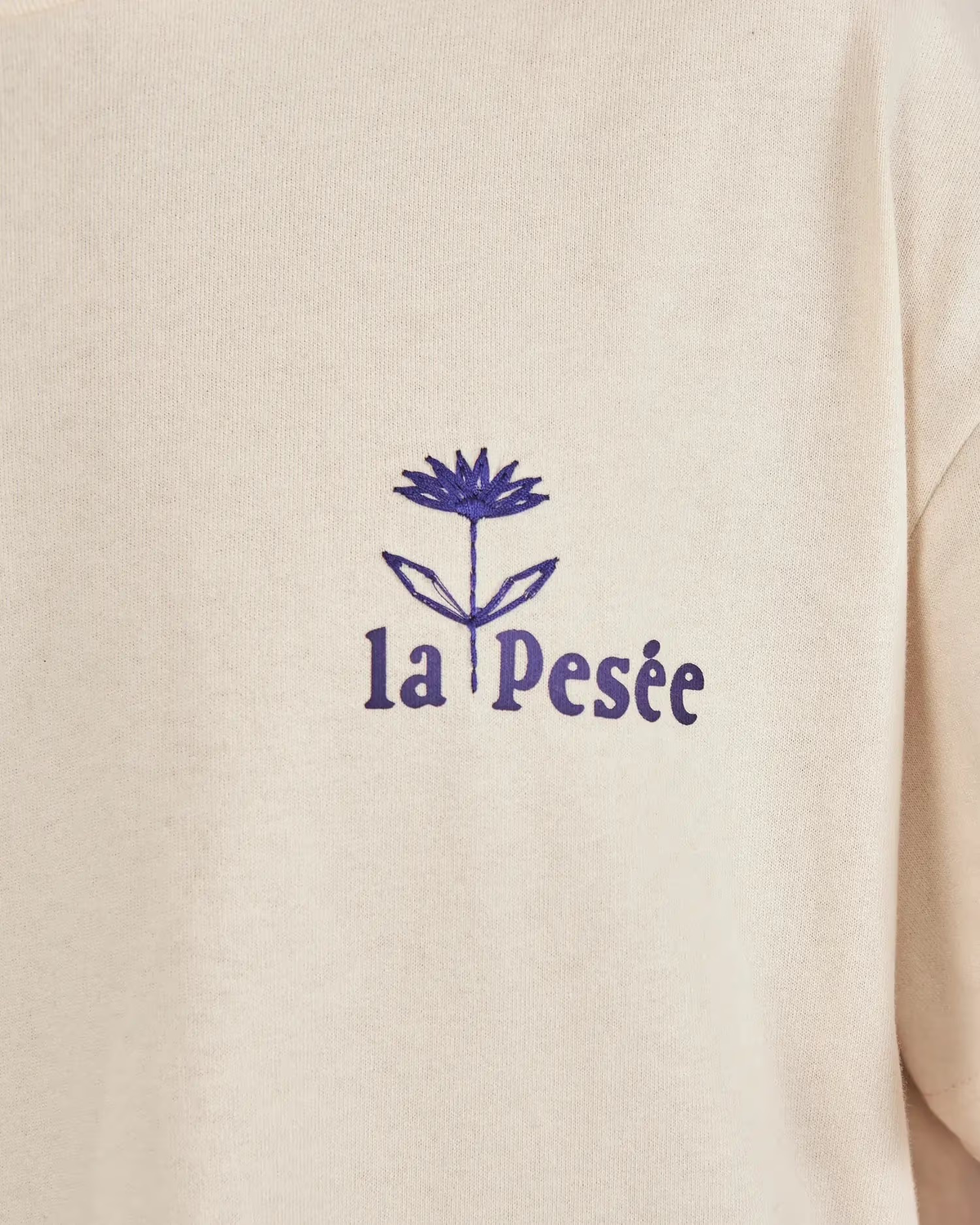 T-SHIRT GENTIANE - Ecru & Bleu
