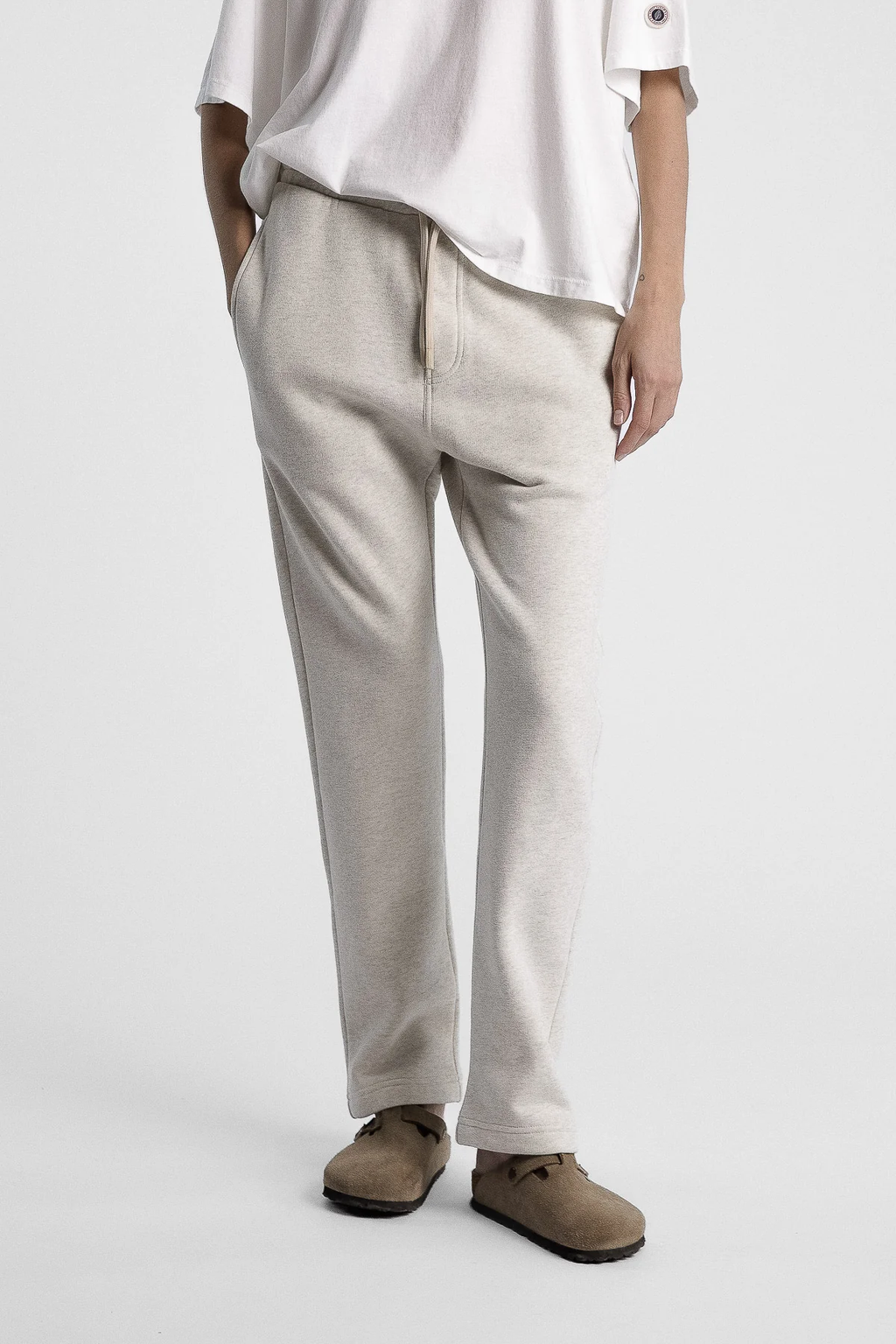ICONIC STRAIGHT — Pantalon coupe droite en molleton - Jarre
