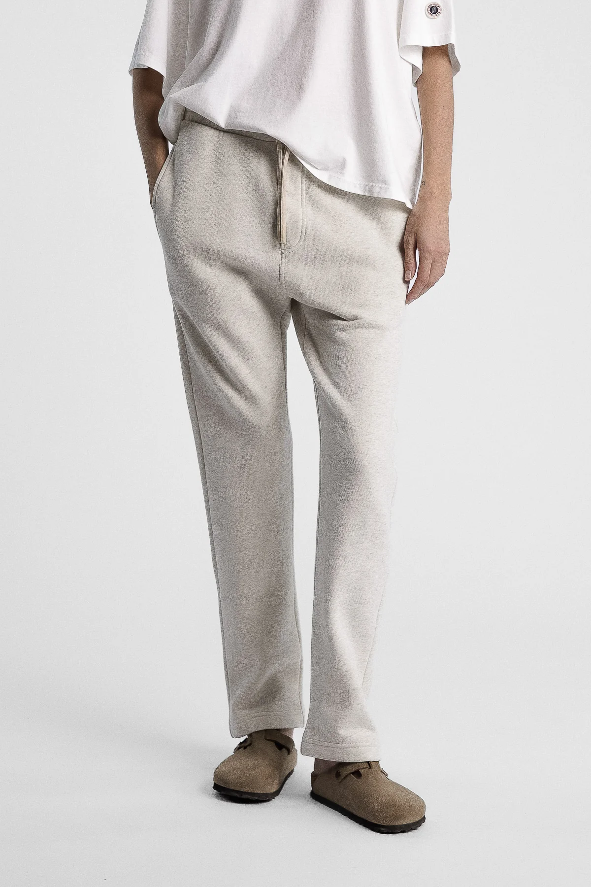 ICONIC STRAIGHT — Pantalon coupe droite en molleton - Jarre