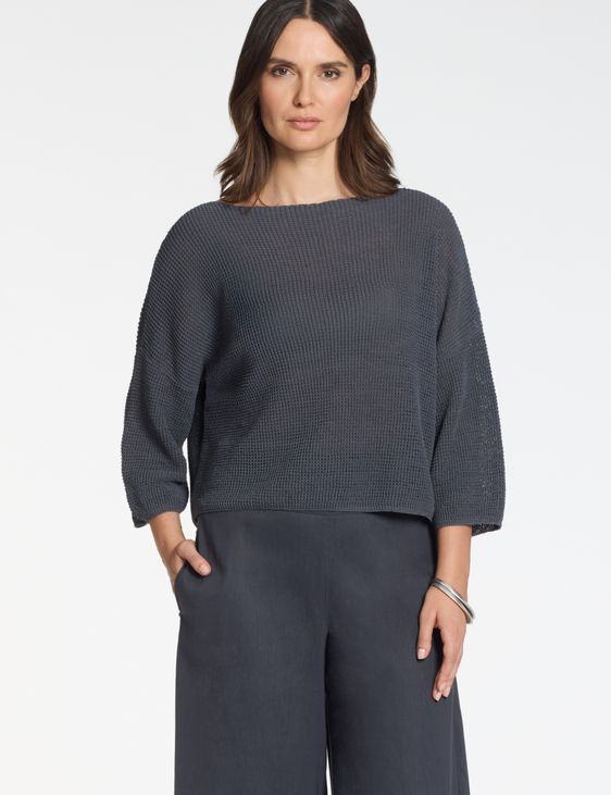 Pull Manches 3/4 – Effet 3D - Anthracite