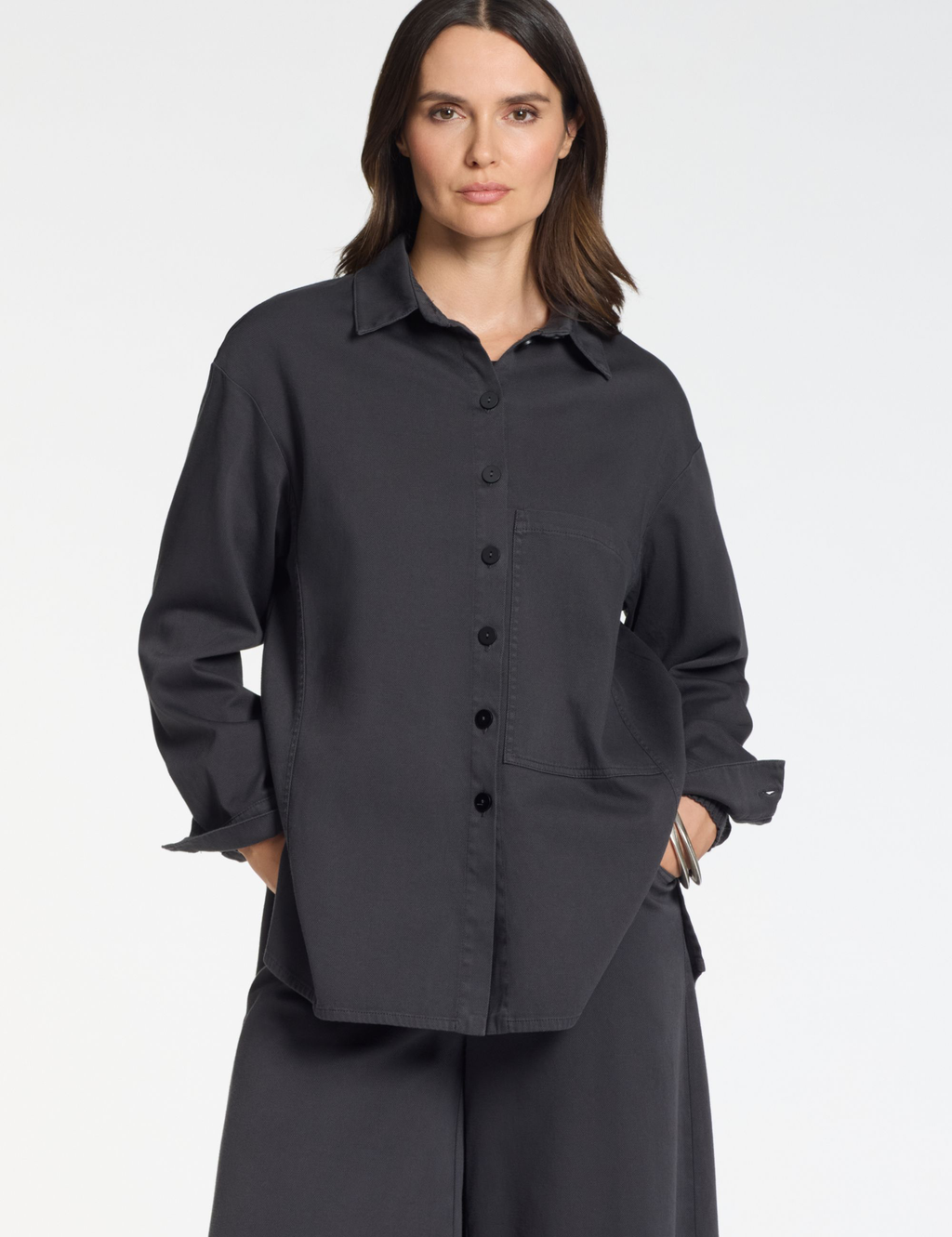 Chemise — Poche Plaquée — Anthracite