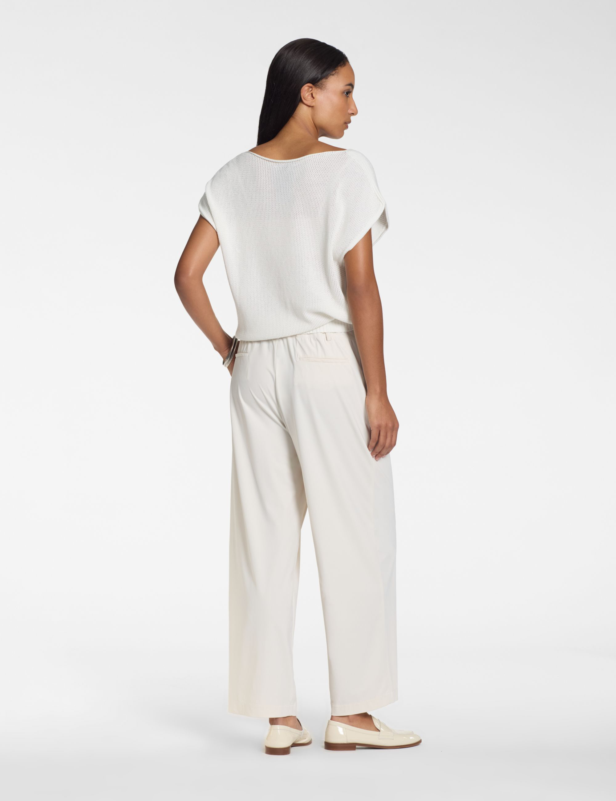 Pantalon Droit — Tissu Techno — Lin