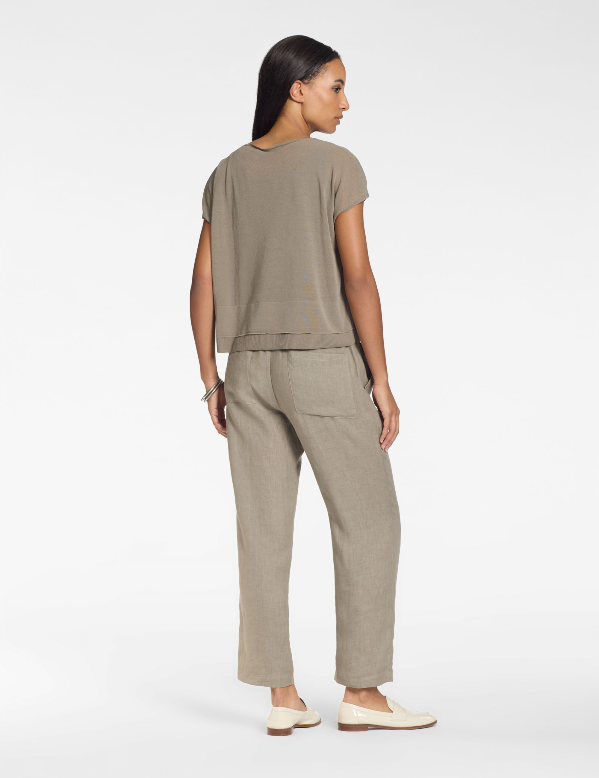 Pantalon Décontracté — 100% Lin — Taupe