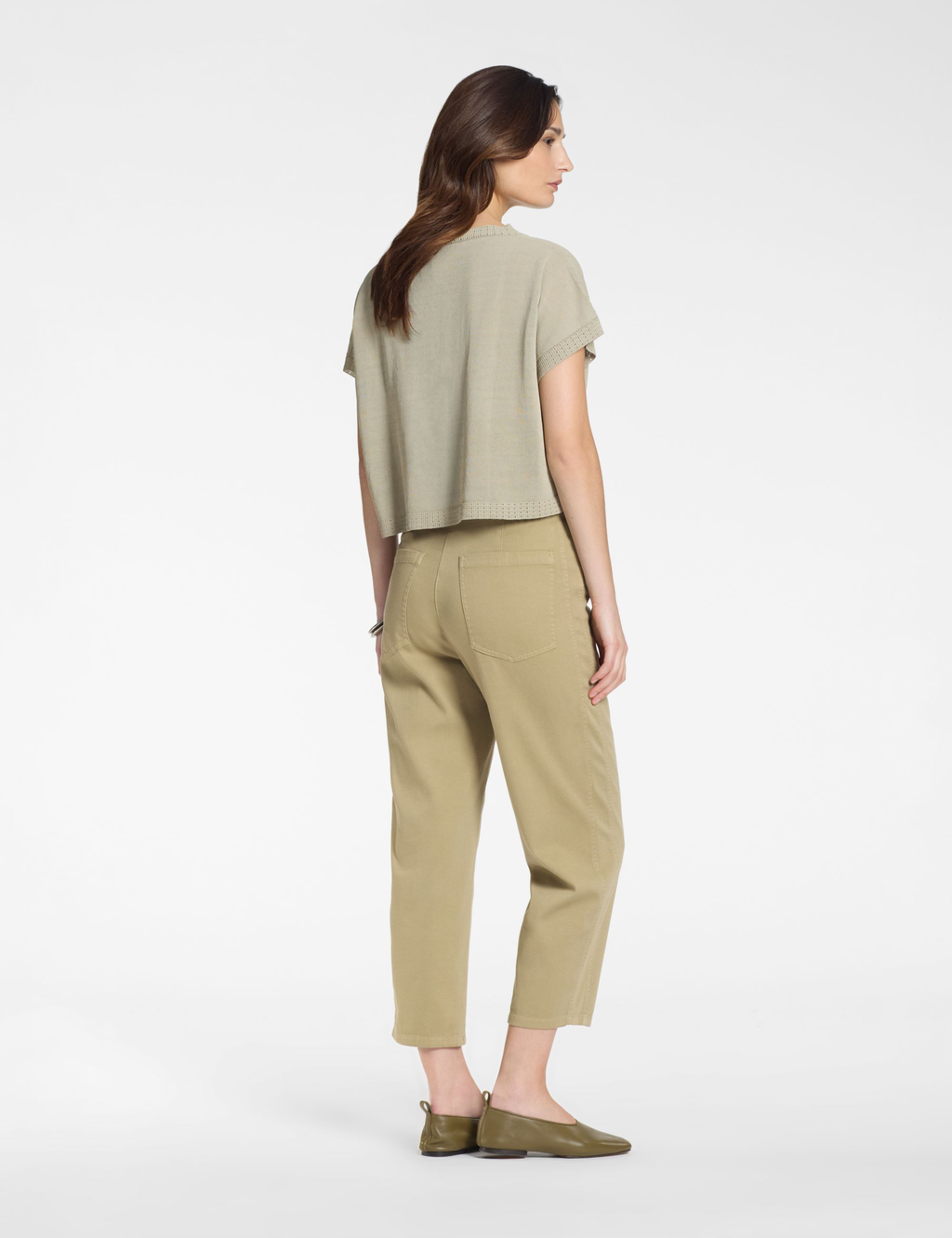 Pantalon Droit – Surpiqûres Apparentes - Sable