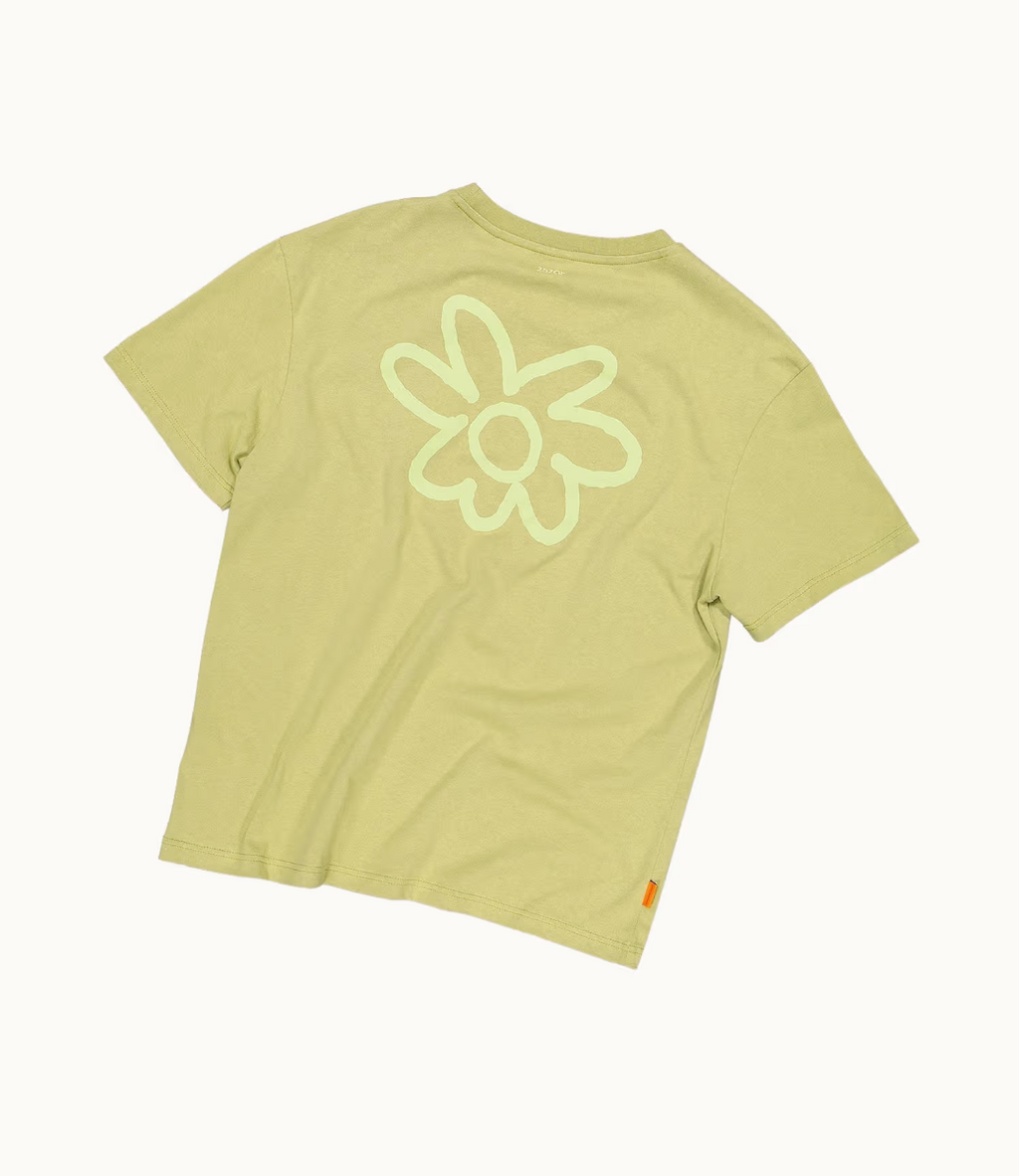 T-SHIRT FLEUR W - Sauge