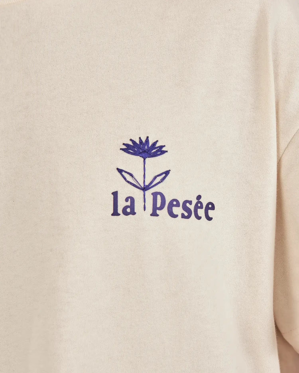 T-SHIRT GENTIANE - Ecru & Bleu