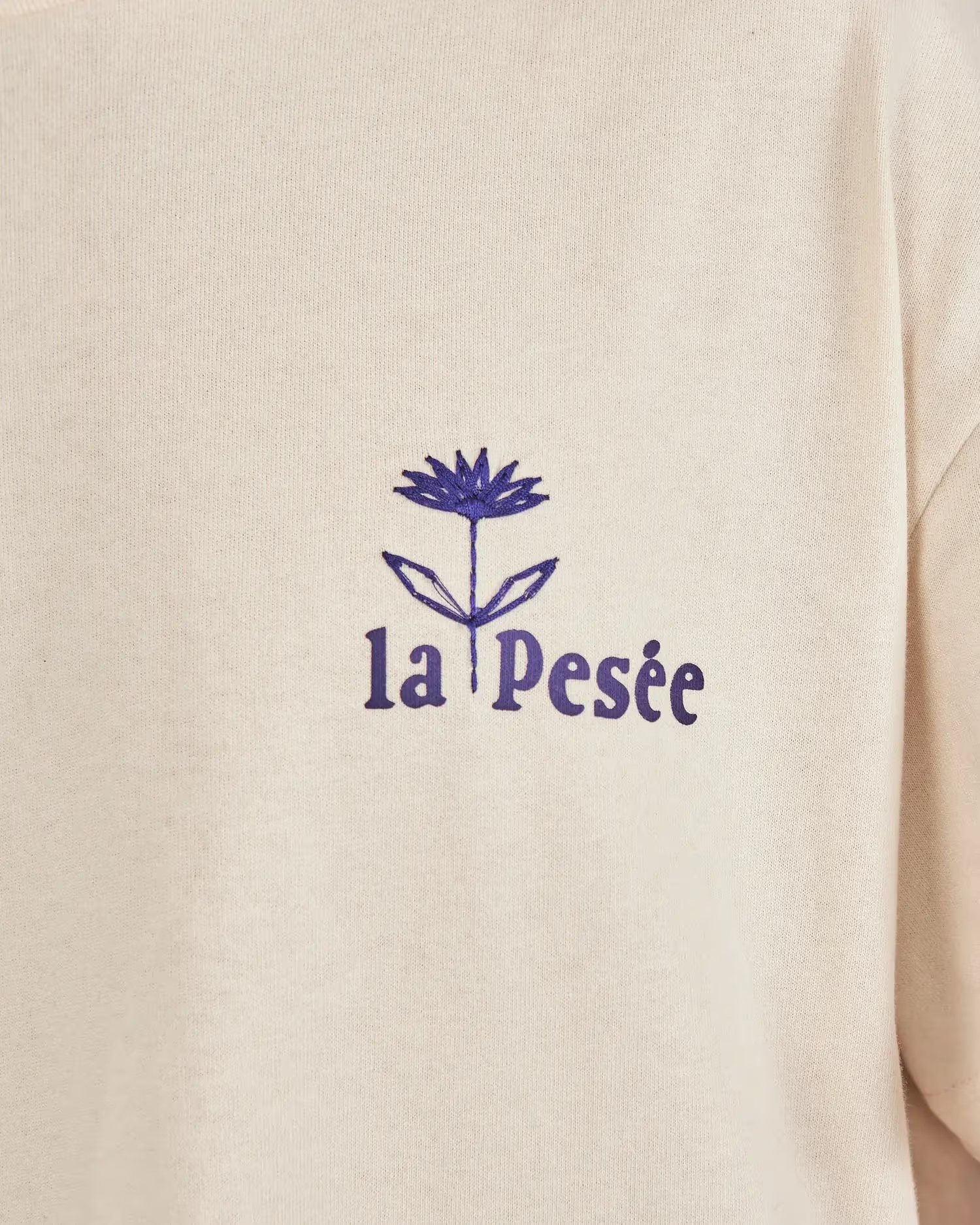 T-SHIRT GENTIANE - Ecru & Bleu