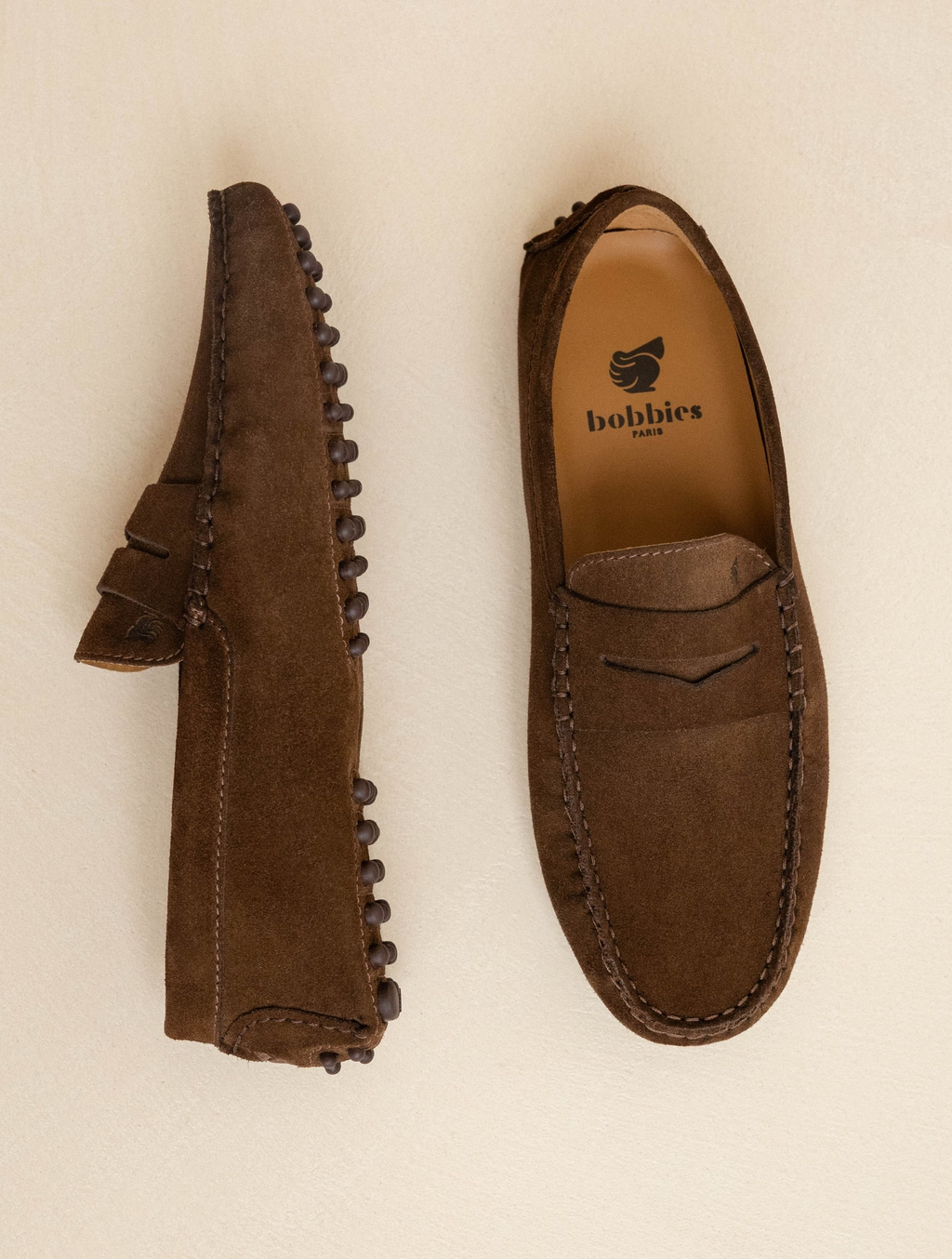 LEWIS — Mocassin driving loafer en cuir suédé