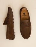 LEWIS — Mocassin driving loafer en cuir suédé