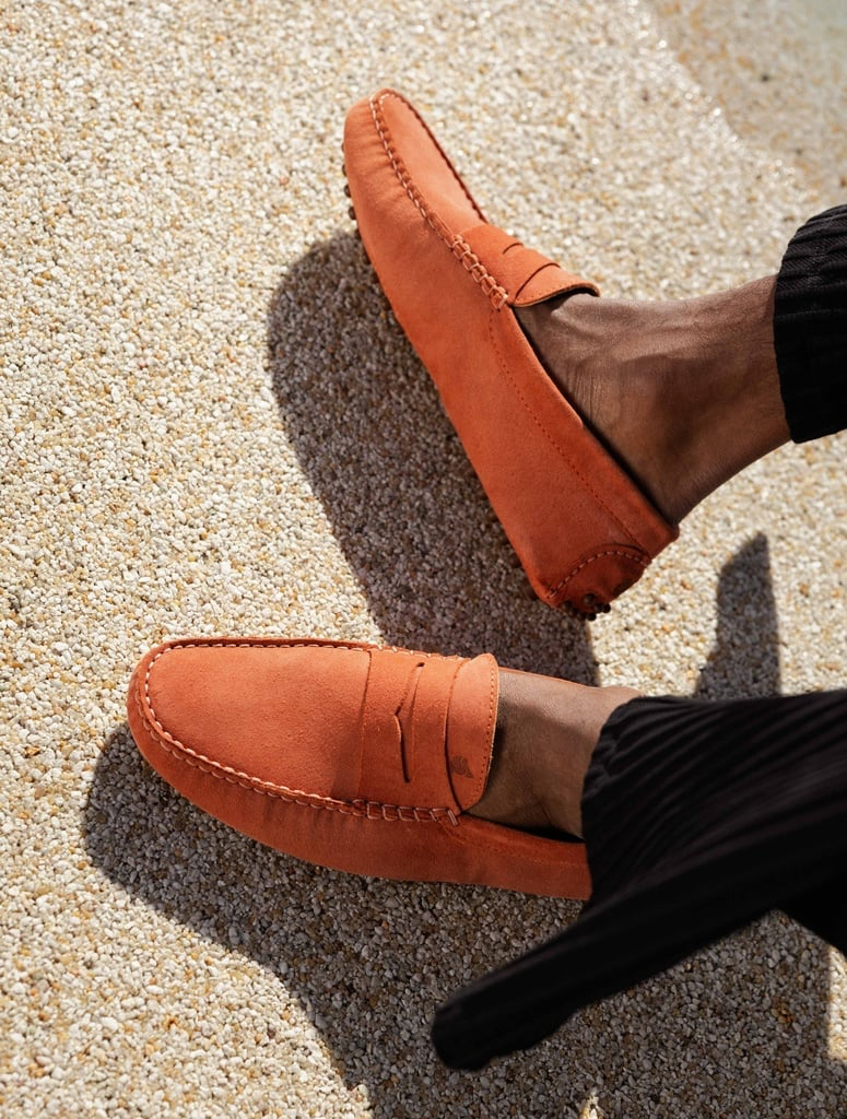 LEWIS — Mocassin driving loafer en cuir suédé