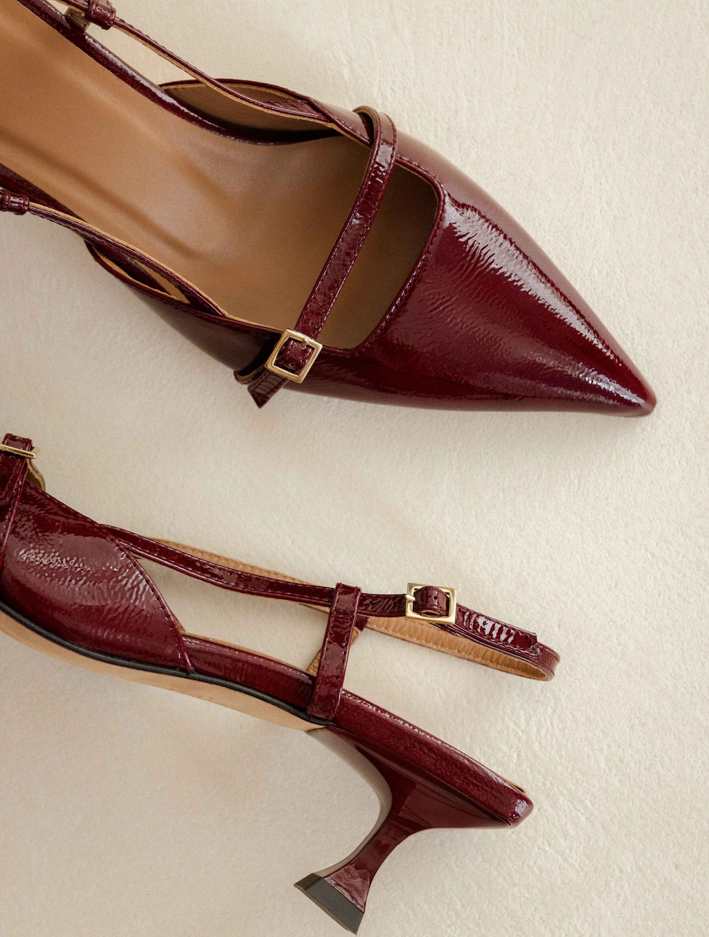REEM — Escarpins babies en cuir verni