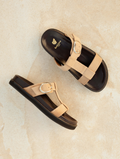 FAJAR — Sandales plates en cuir
