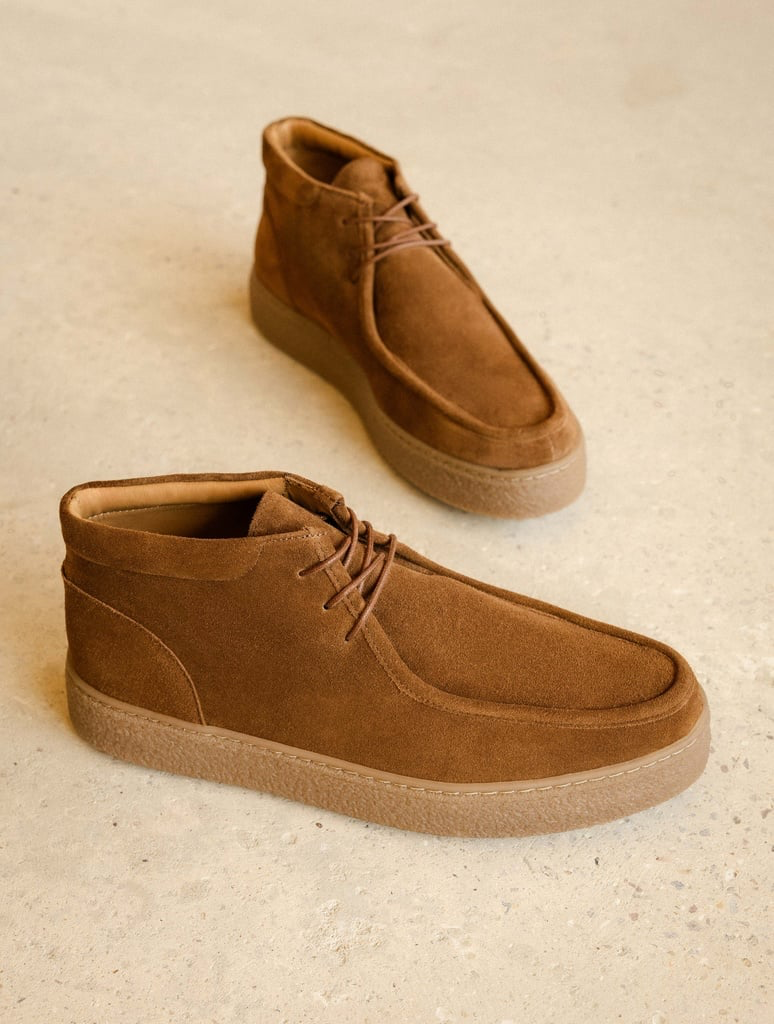 BRUMMEL — Boots à lacets en cuir suédé