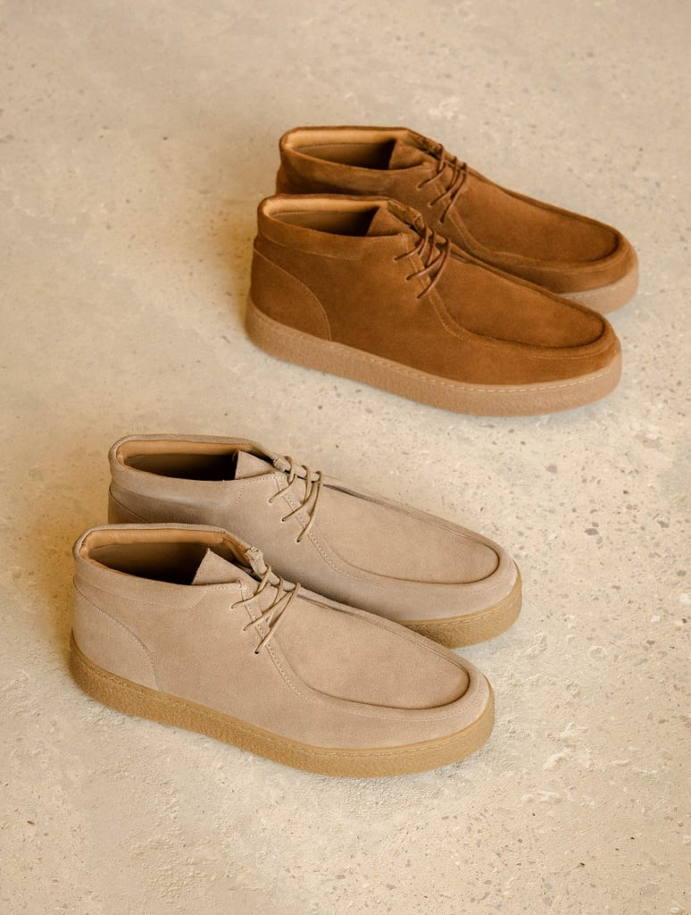 BRUMMEL — Boots à lacets en cuir suédé