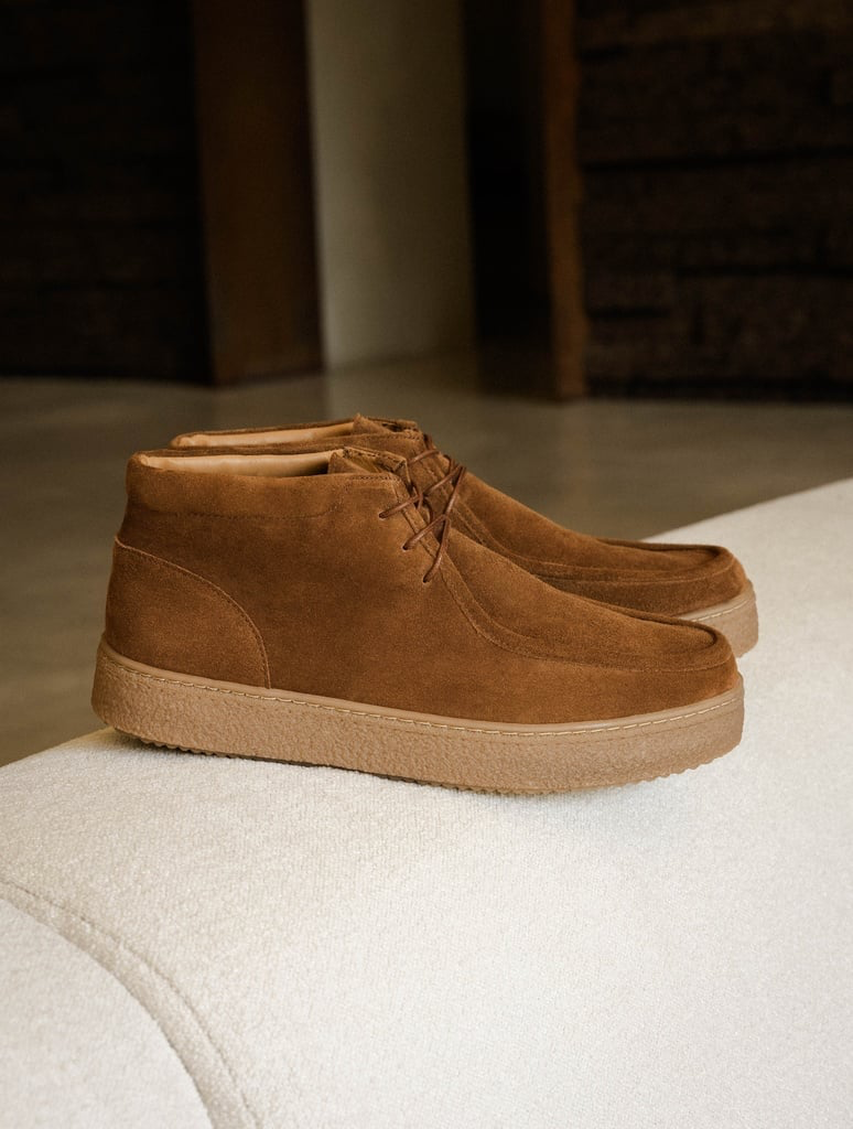 BRUMMEL — Boots à lacets en cuir suédé