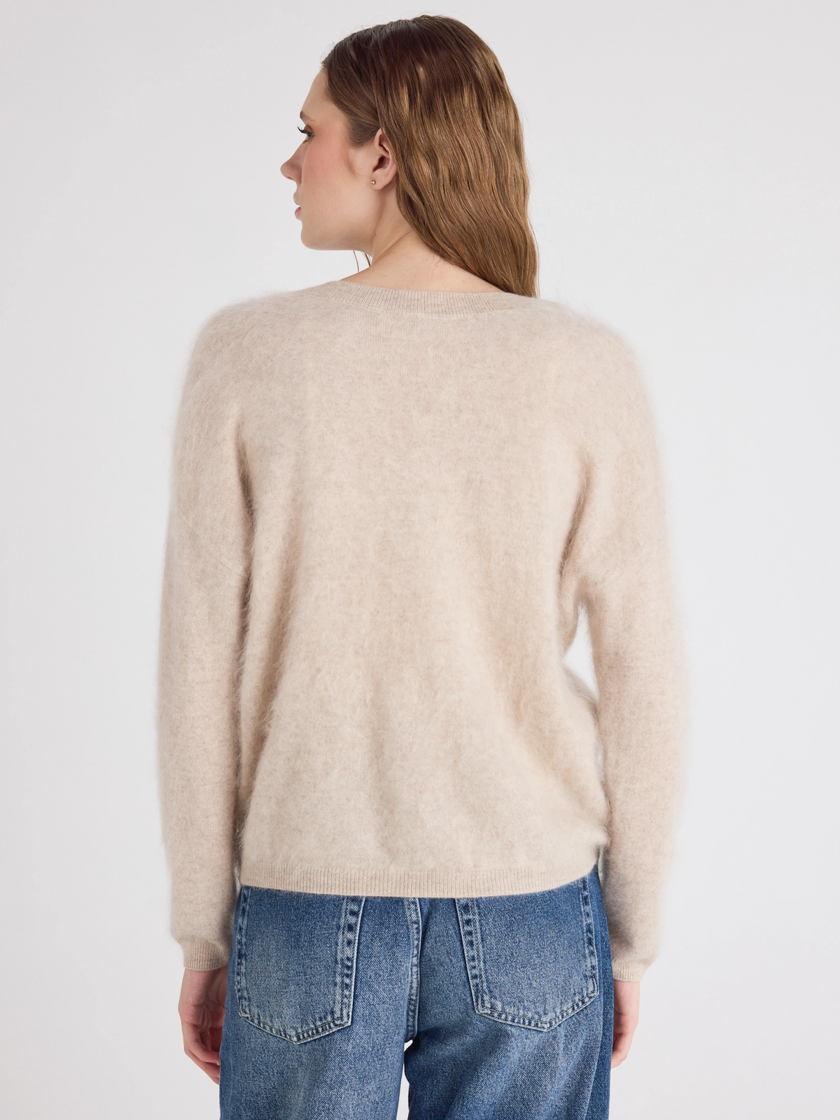 Cardigan Debora – Cachemire brossé - Oat