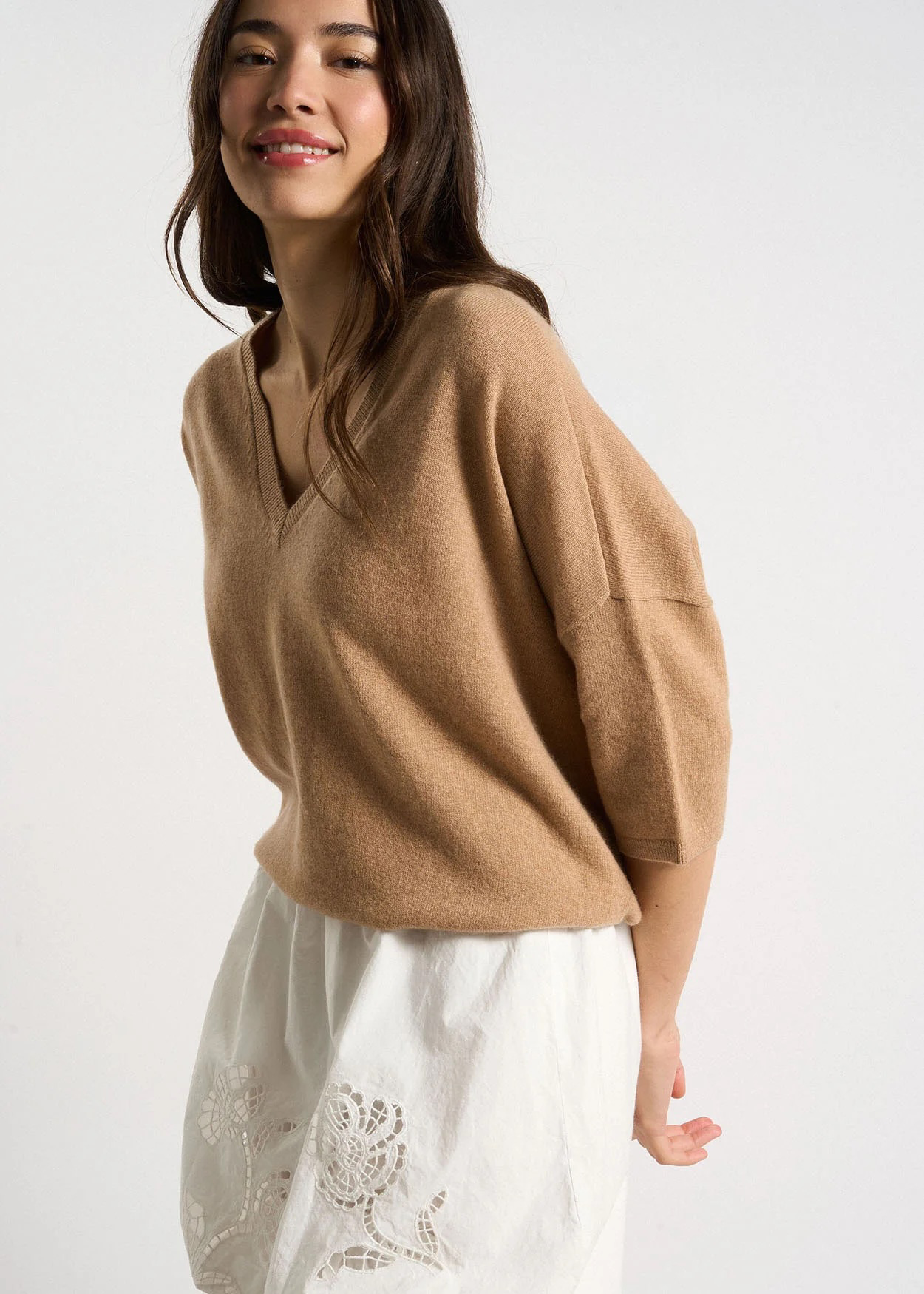 MARTINETTIE - PULL COL V - CACHEMIRE