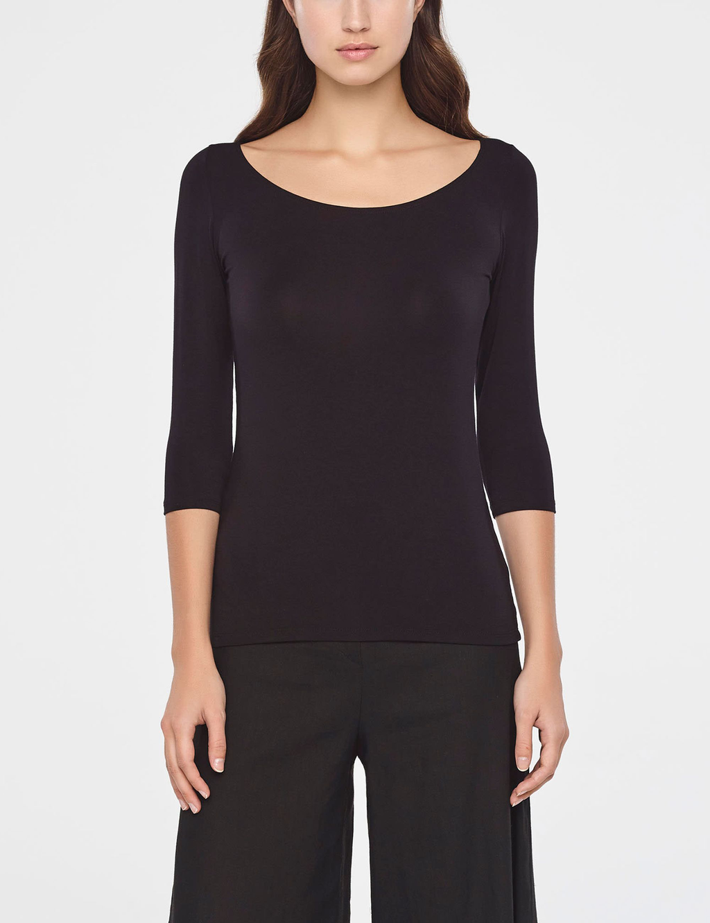 T-shirt Aleisha — Stretch Modal — Noir