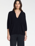 Pull Oversize avec Poches – Texture Éponge - Noir
