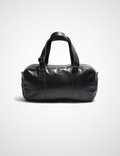 Petit Sac Polochon – Cuir Pleine Fleur - Noir