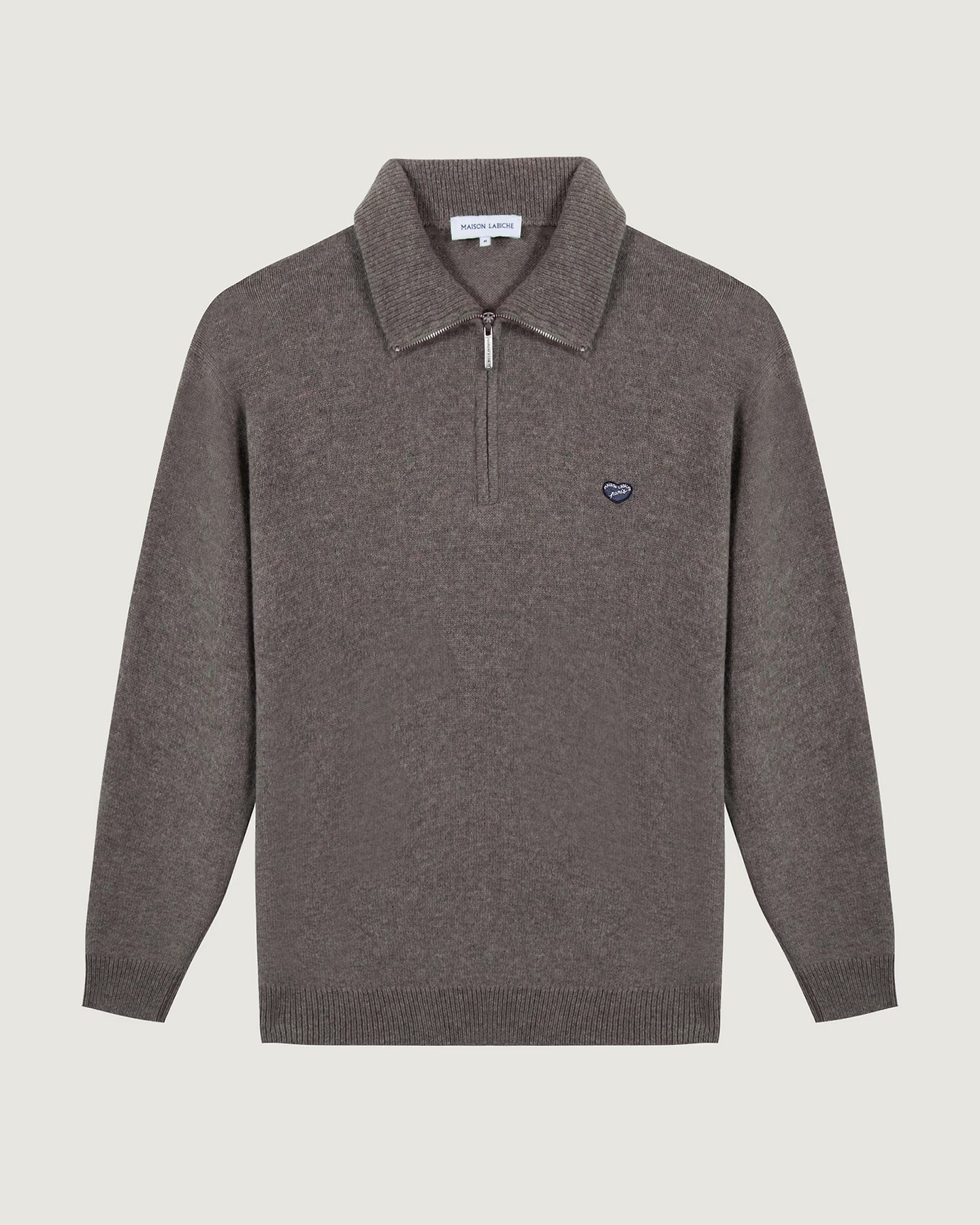 Pull Delepine "Patch Cœur" Laine d'agneau — Mini Patch Cœur Paris