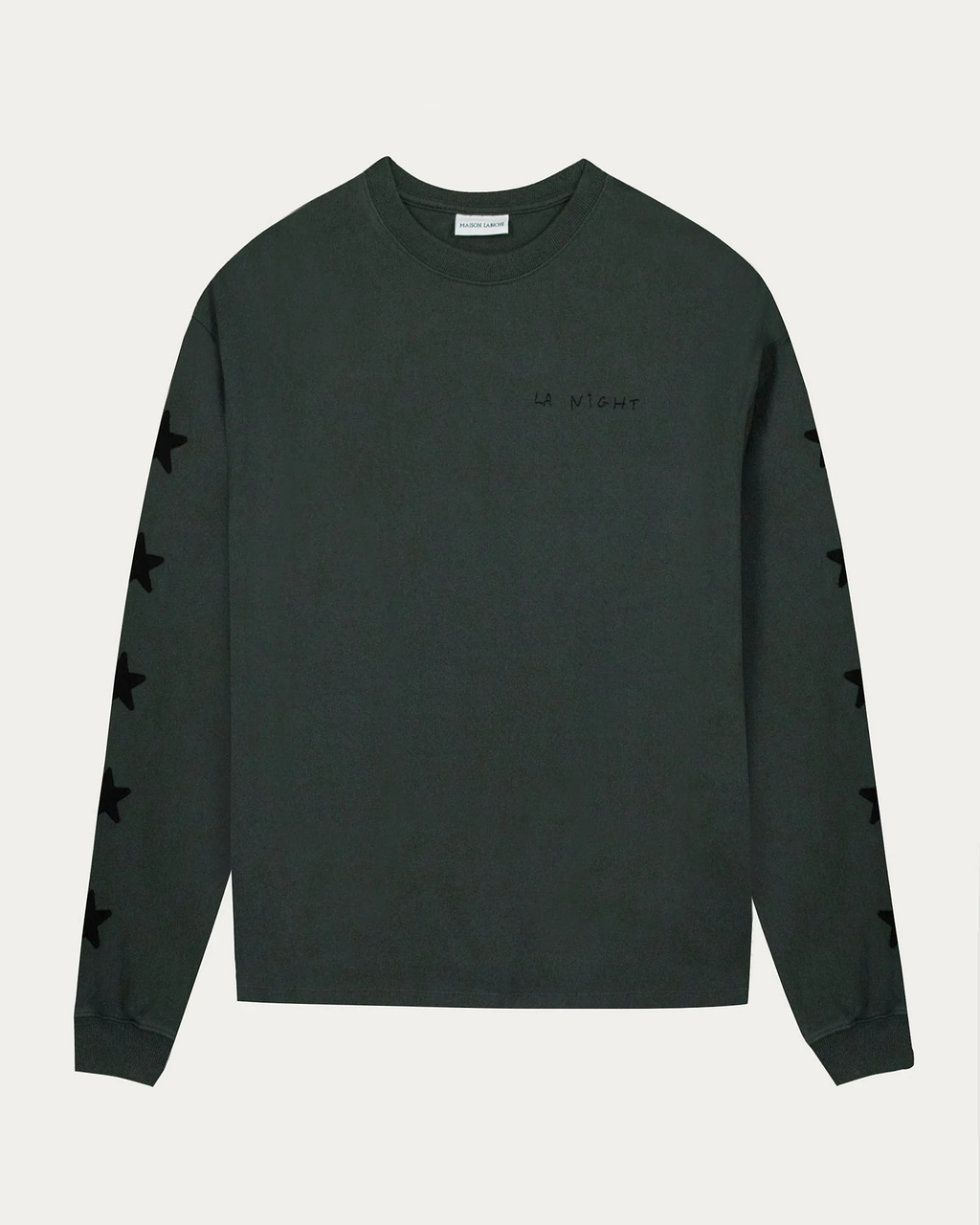 Sweatshirt Manhes "At The End Of The Night" — Army Green